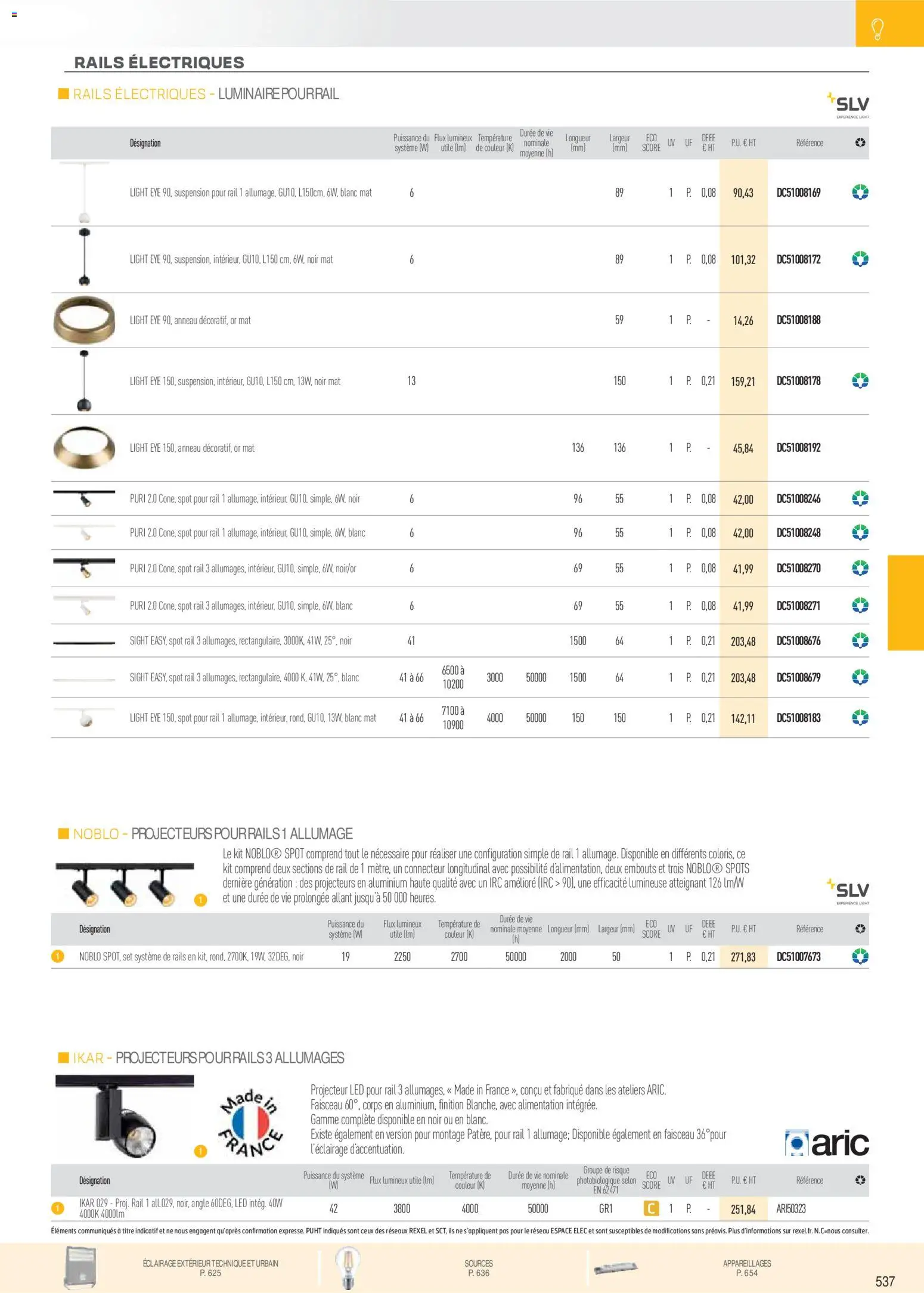 {H1} | Page: 29 | Produits: Connecteur, Suspension, Projecteur