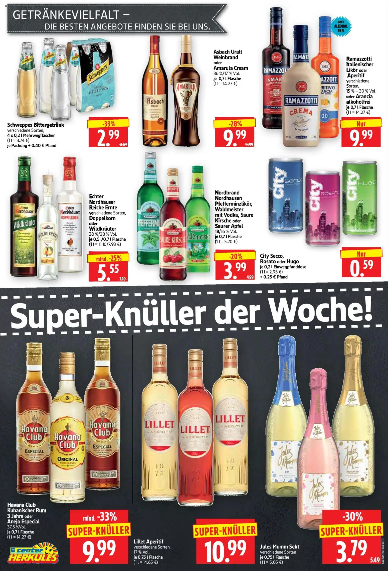 HERKULES Prospekt 	 – gültig ab 27.04.2026 | Seite: 18 | Produkte: Mumm sekt, Sekt, Äpfel, Lillet