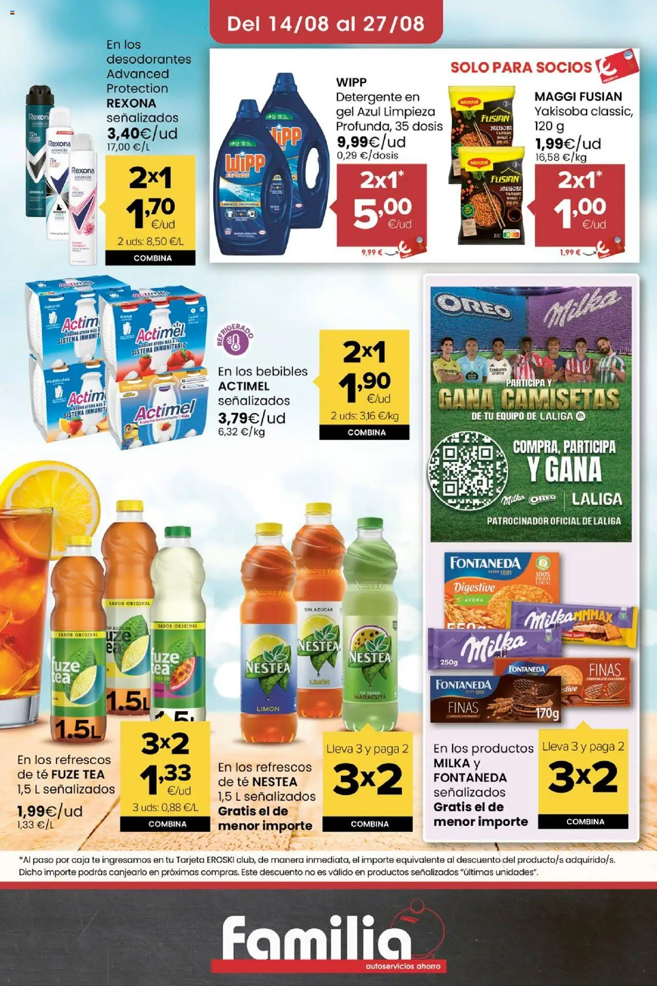 Eroski - Miramos por ti │ válido desde el 14.08.2025 | Página: 16 | Productos: Detergente, Chocolate, Té, Caja