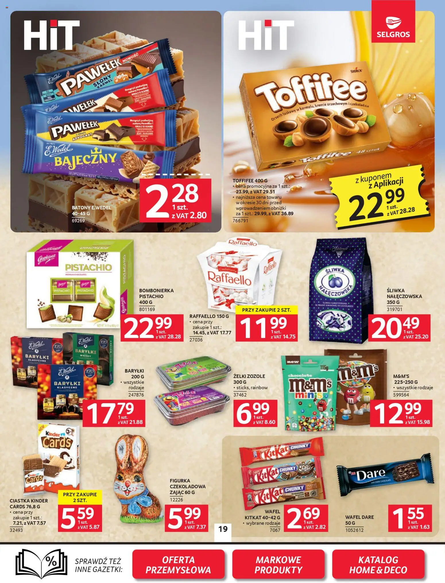 Selgros cash&carry Gazetka od 19.02.2026 | Strona: 19 | Produkty: Czekoladowa, Toffifee, Żelki, Kinder cards