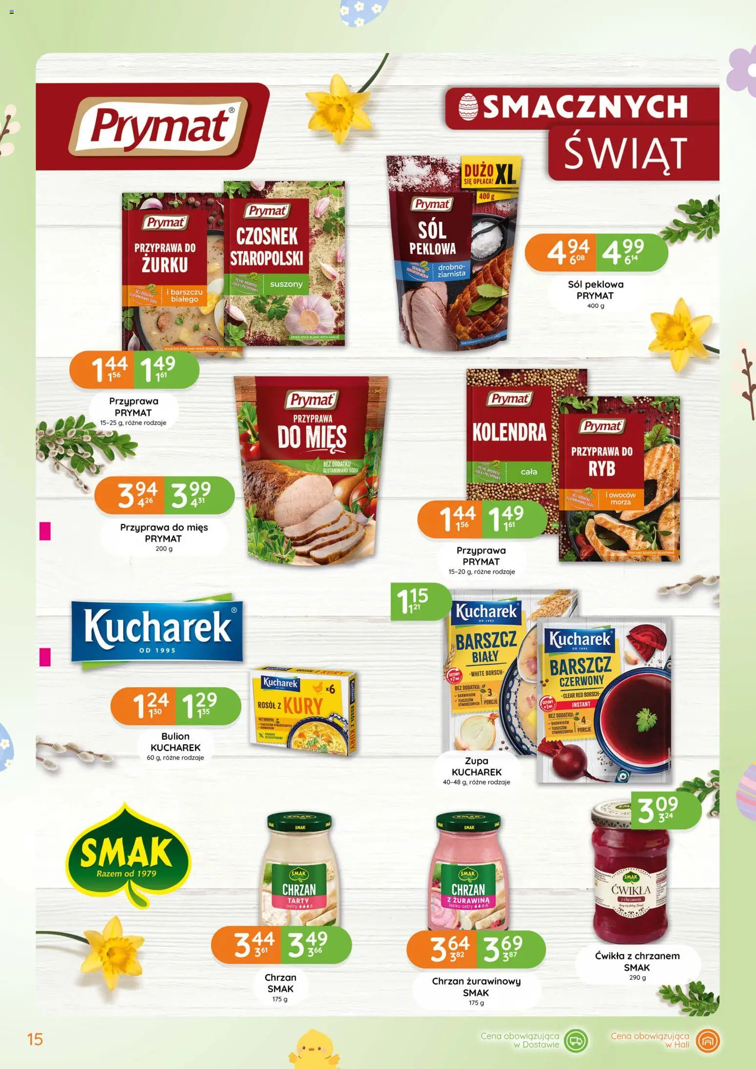 Eurocash gazetka - Kulinarka Wielkanocna od 12.03.2026 | Strona: 15 | Produkty: Barszcz, Żurawina, Zupa, Przyprawy