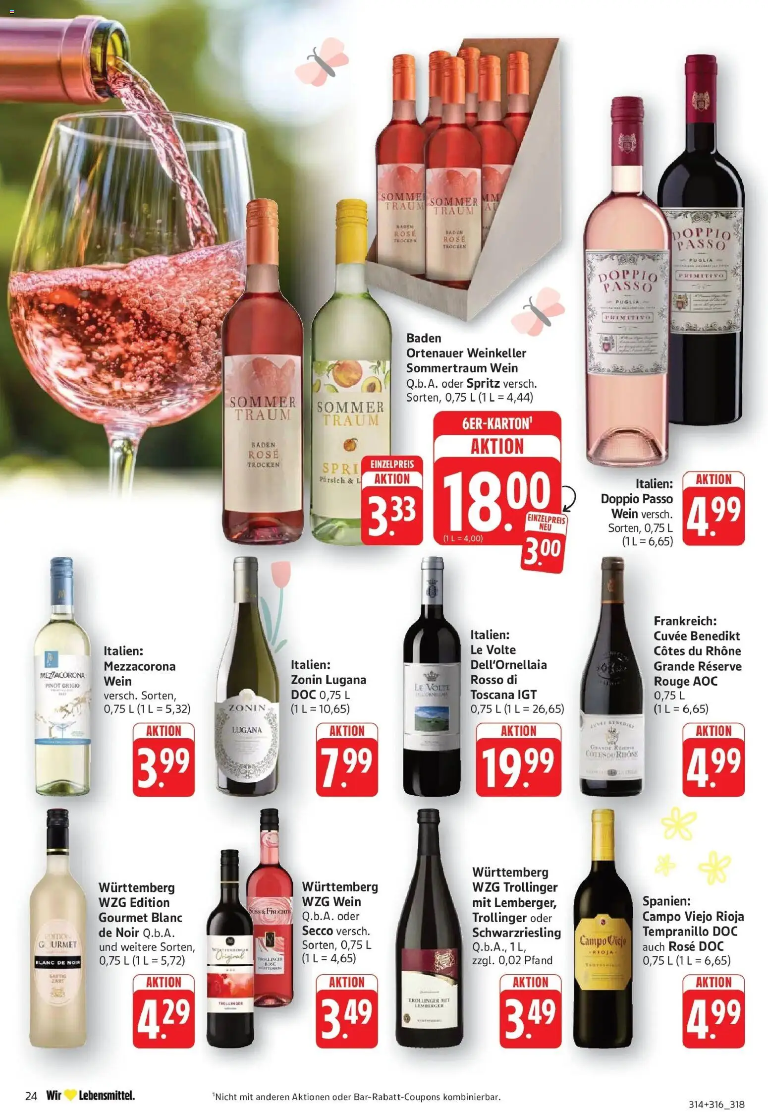 E center Prospekt Göppingen	 – gültig ab 29.03.2026 | Seite: 24 | Produkte: Doppio passo primitivo, Rouge, Doppio Passo, Wein