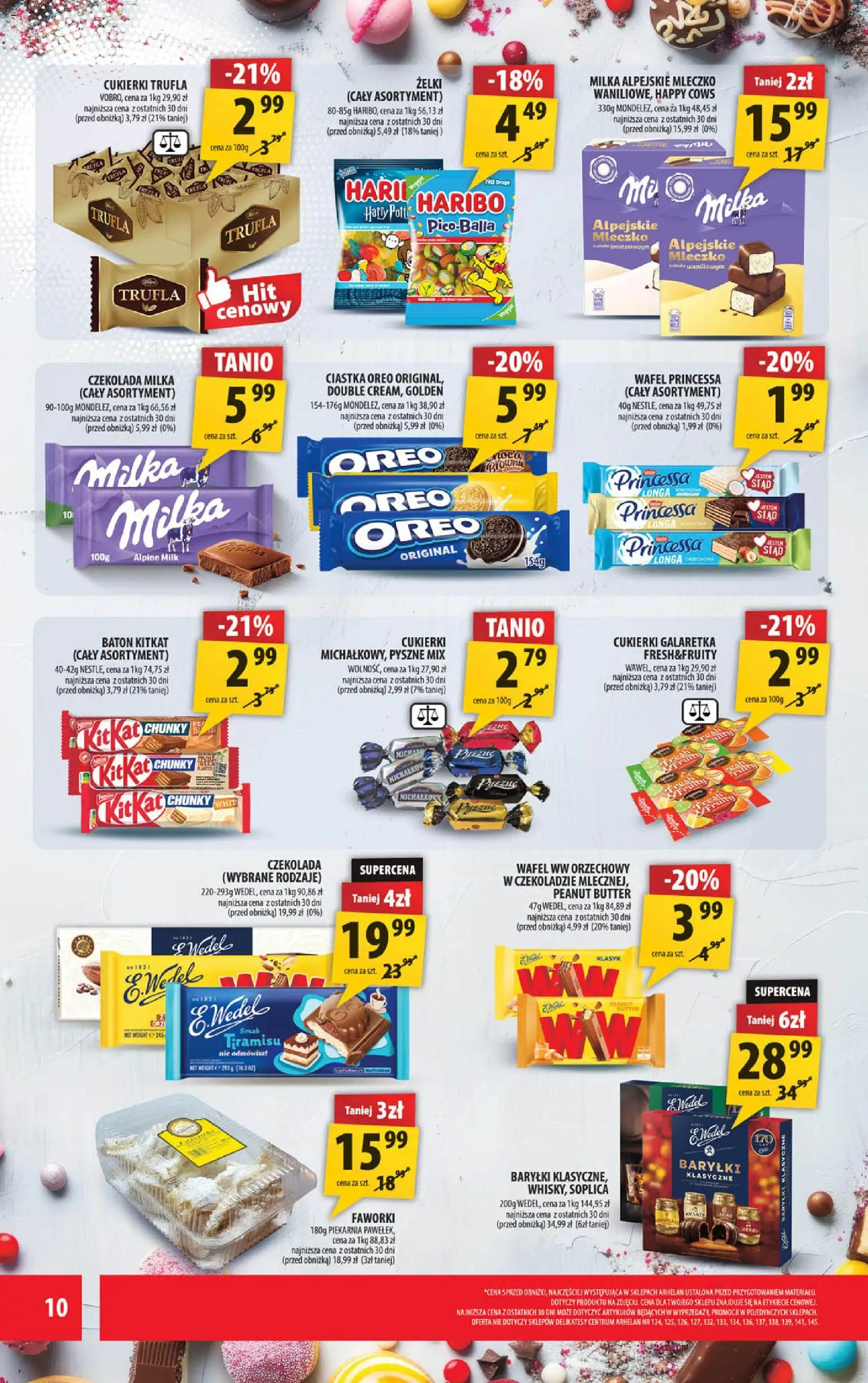 Arhelan Gazetka od 16.01.2026 | Strona: 10 | Produkty: Galaretka, Delikatesy, Czekolada, Ciastka