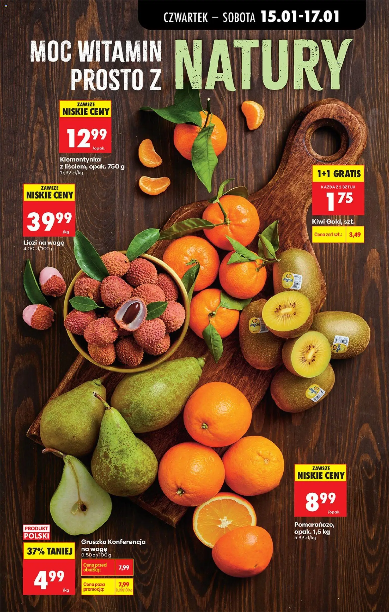 Biedronka gazetka - Oferta w tym tygodniu od 15.01.2026 | Strona: 33 | Produkty: Gruszka, Pomarańcze, Kiwi