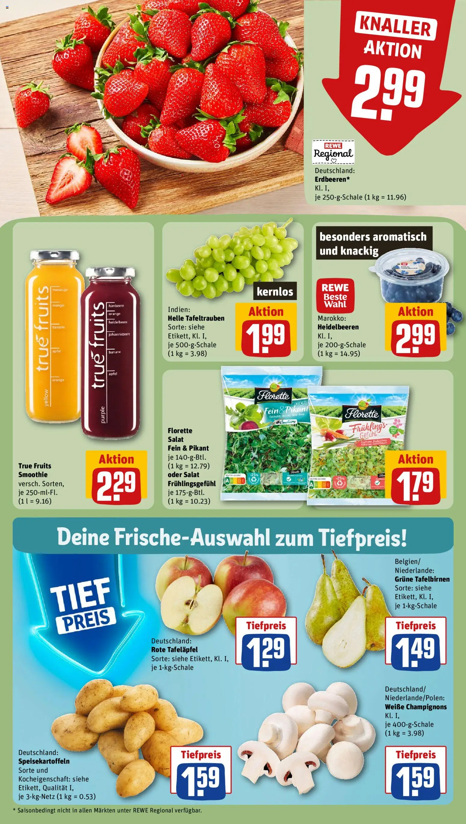 Rewe Prospekt 	 – gültig ab 20.04.2026 | Seite: 10 | Produkte: Äpfel, Heidelbeeren, Champignons, Himbeere