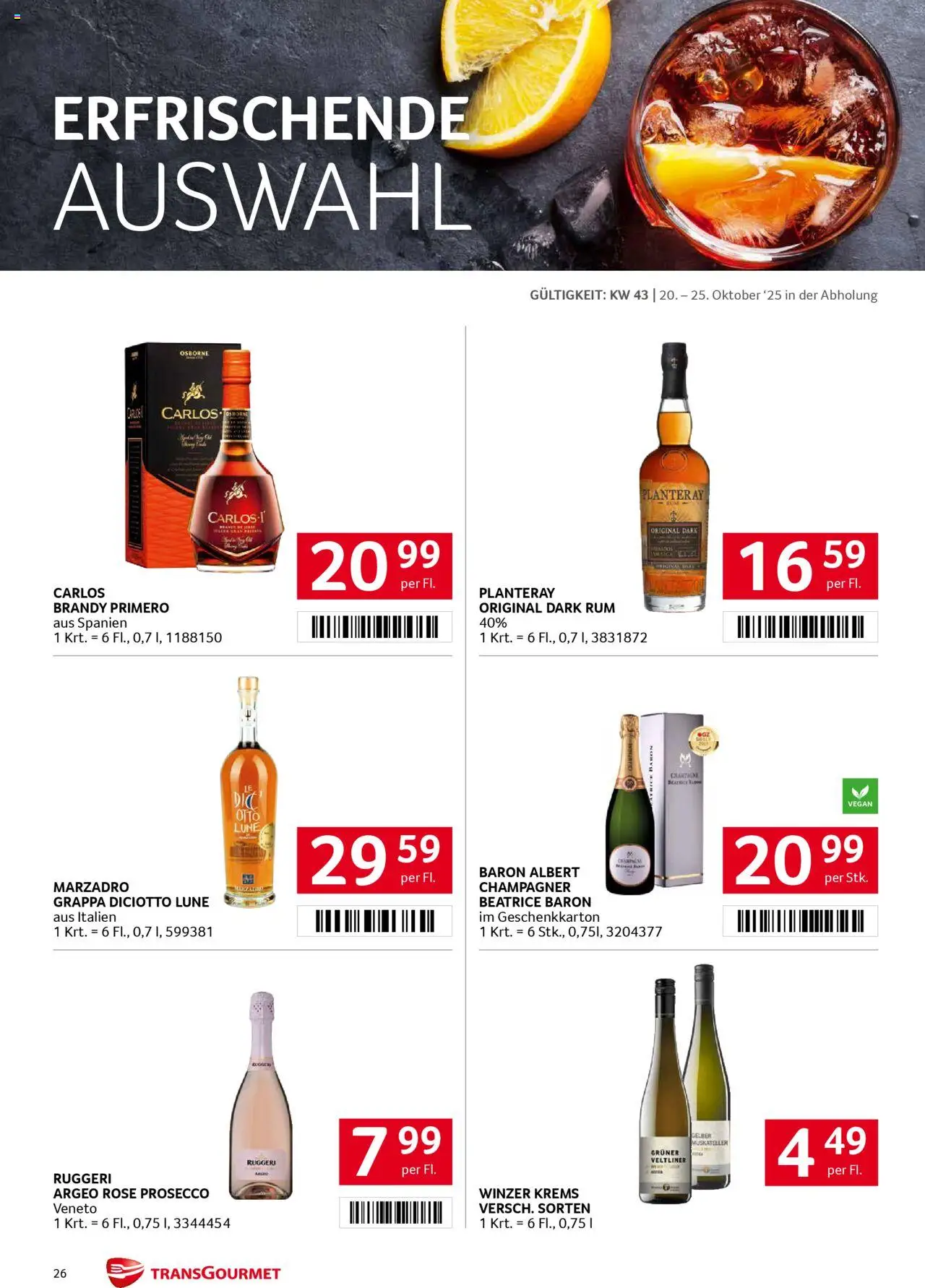 Transgourmet Flugblatt gültig ab 20.10.2025 | Seite: 26