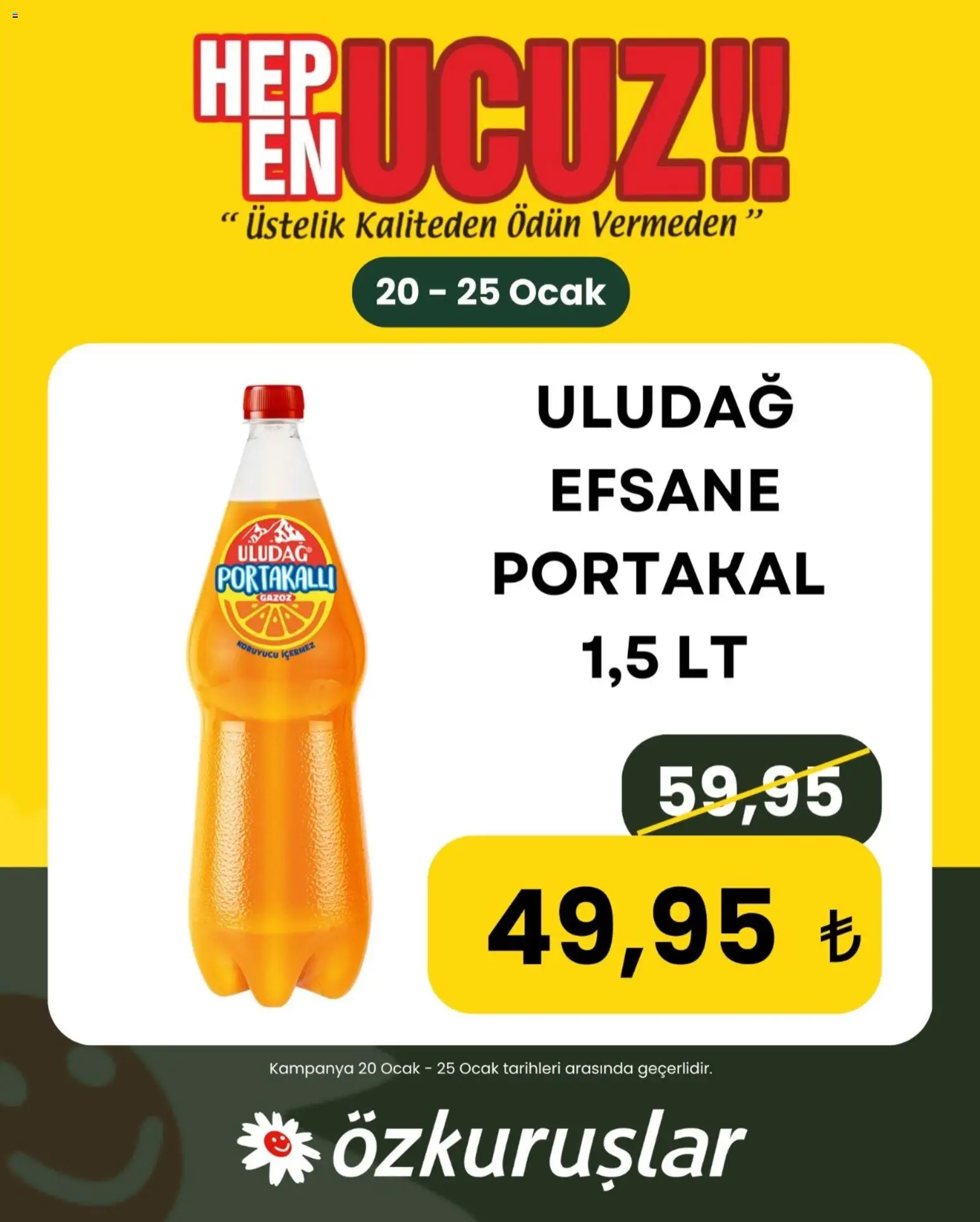 Özkuruşlar Katalog - 20.01.2026 tarihinden itibaren geçerlidir | Sayfa: 1 | Ürünler: Portakal, Ocak