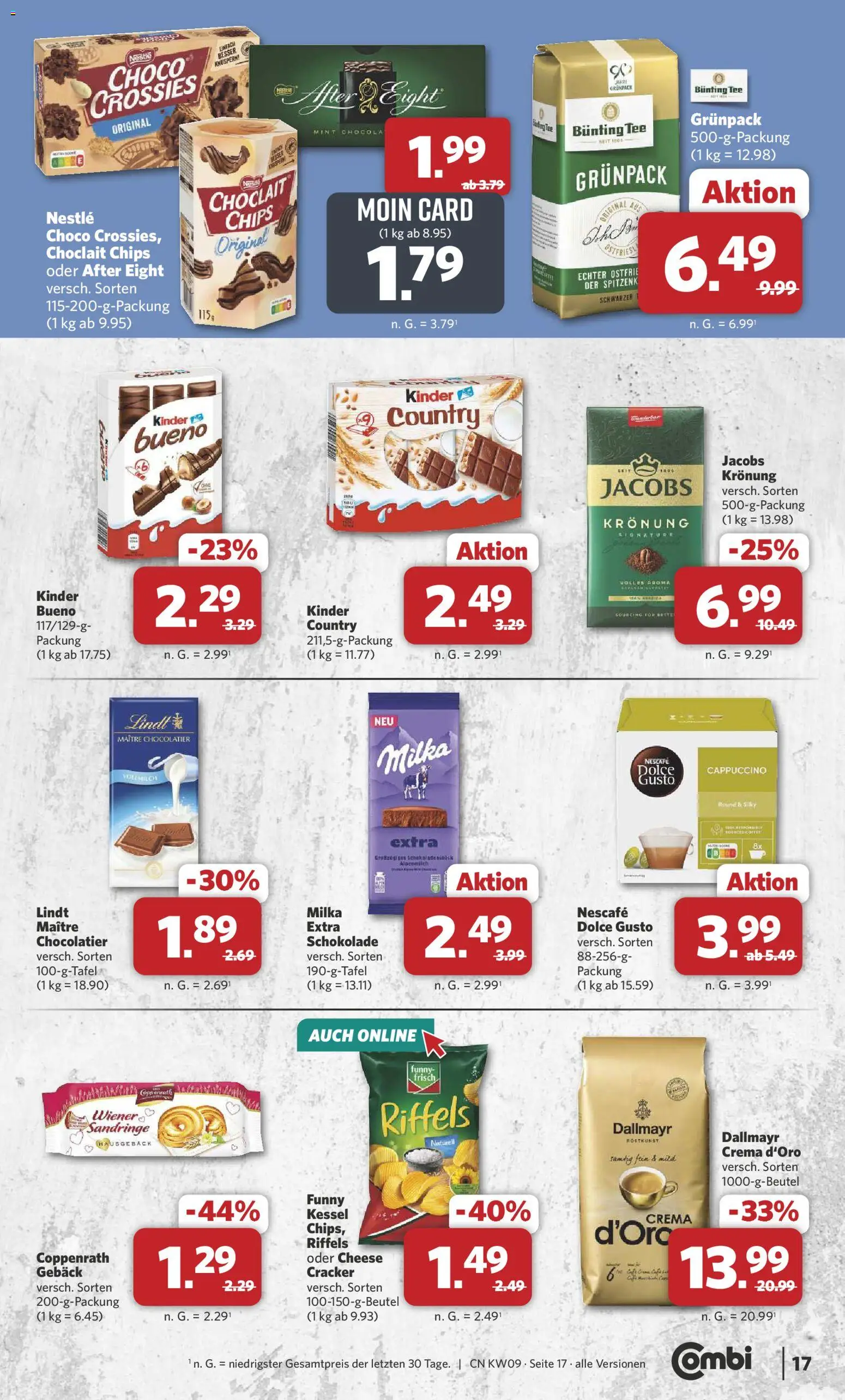 Combi Prospekt 	 – gültig ab 22.02.2026 | Seite: 17 | Produkte: Funny frisch, Lindt, Chips, Dolce gusto