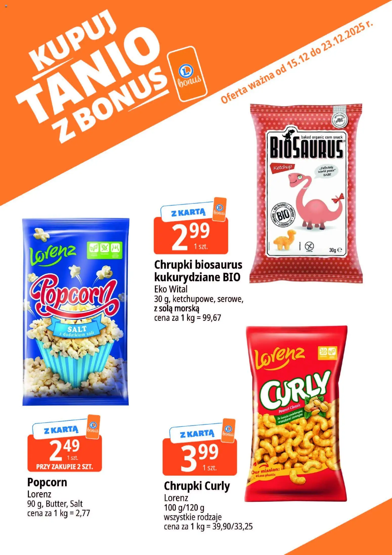 E.Leclerc Gazetka - Elbląg kupony dodatkowe od 15.12.2025 | Strona: 7 | Produkty: Karta, Ketchup, Chrupki, Popcorn