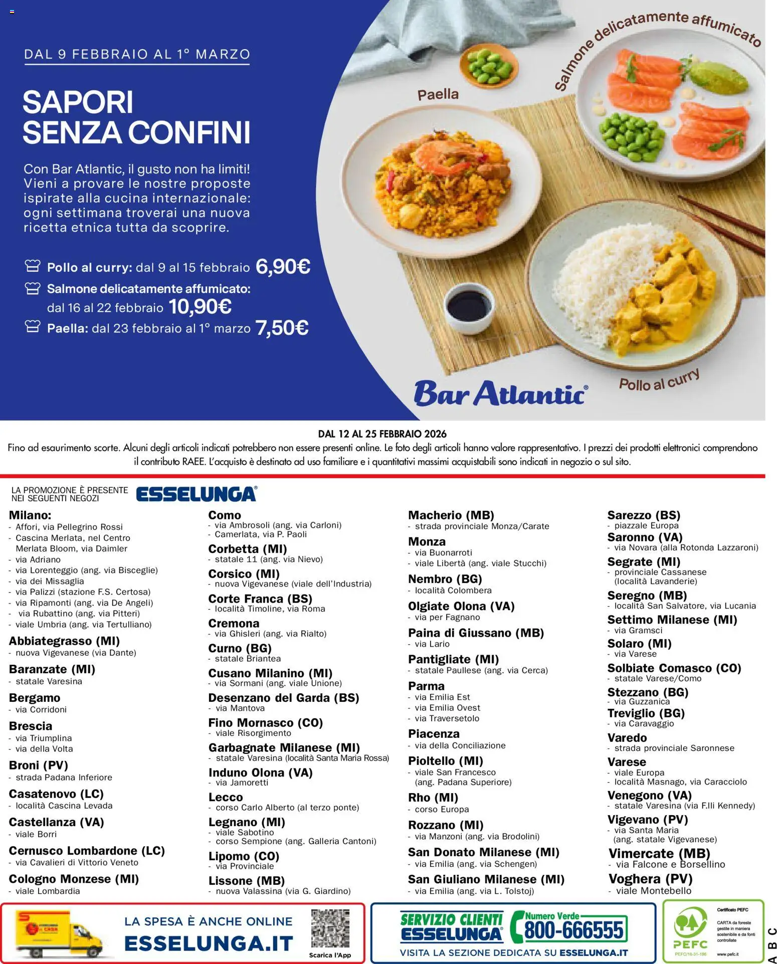 Volantino Esselunga S del 12.02.2026 | Pagina: 20 | Prodotti: Pollo, Salmone, Paella