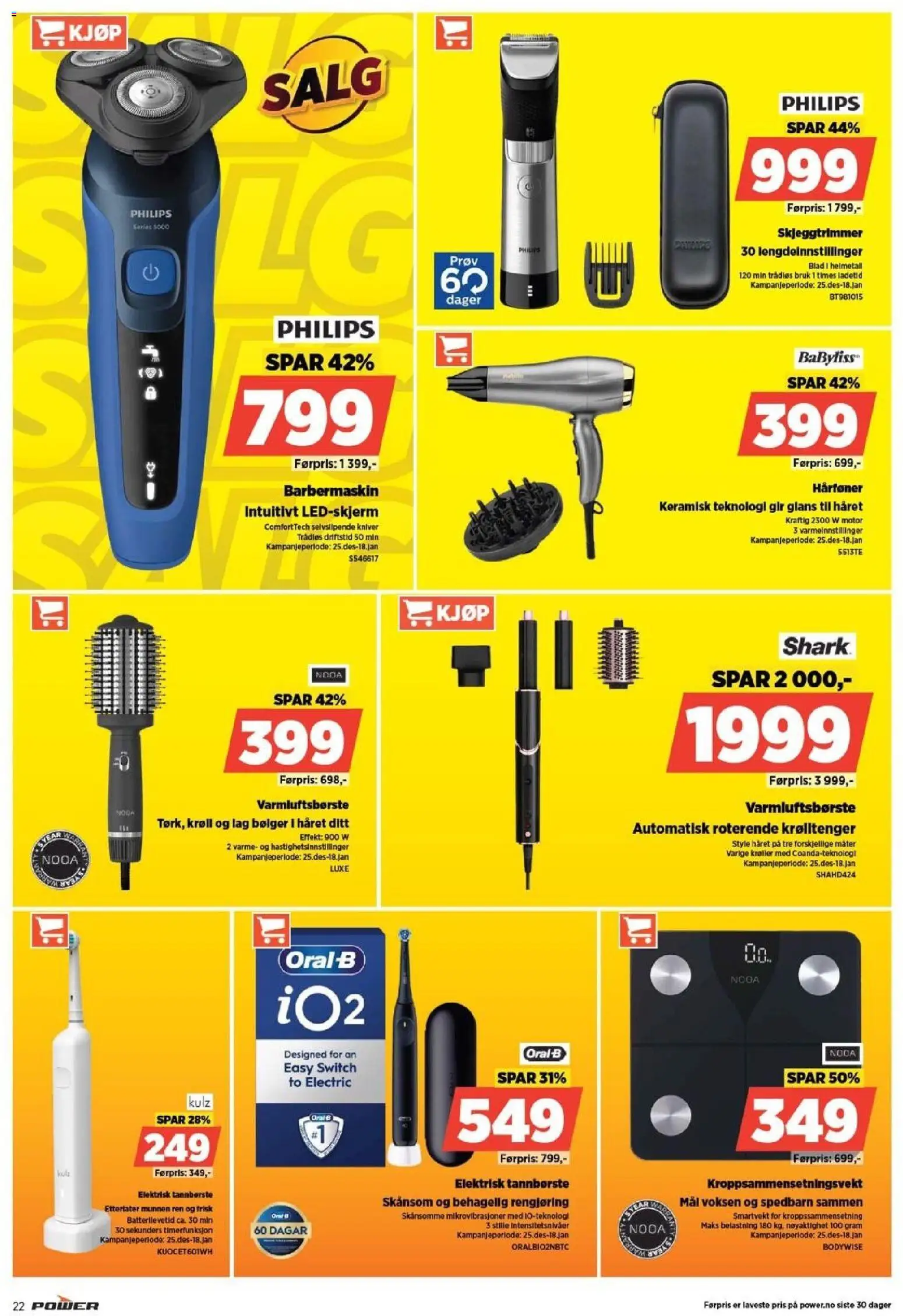 {H1} | Side: 22 | Produkter: Tannbørste, Skjeggtrimmer, Суміш дитяча, Hårføner