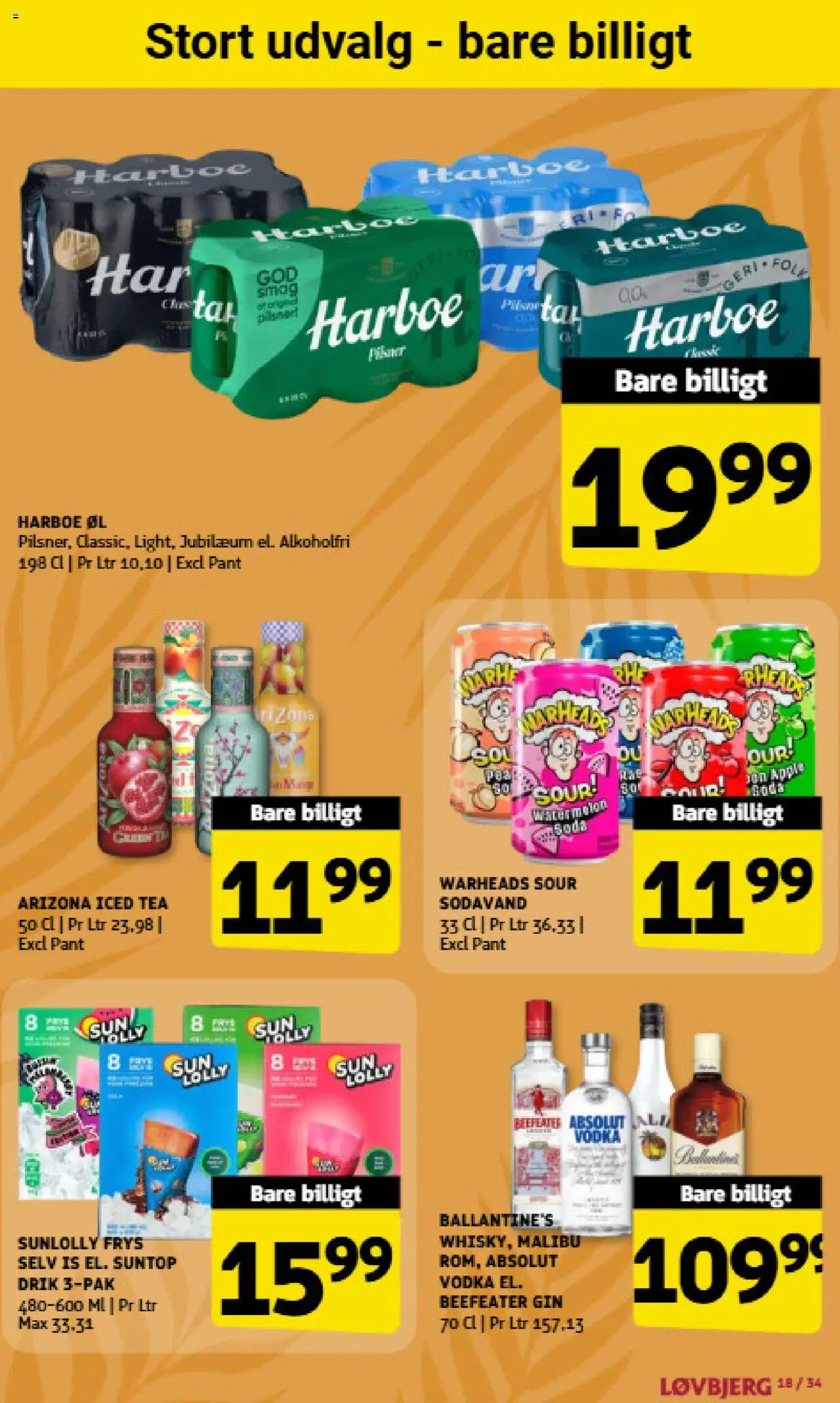 Løvbjerg Tilbudsavis gyldig fra 22.08.2025 | Side: 18 | Produkter: Øl, Gin, Vodka, Sodavand
