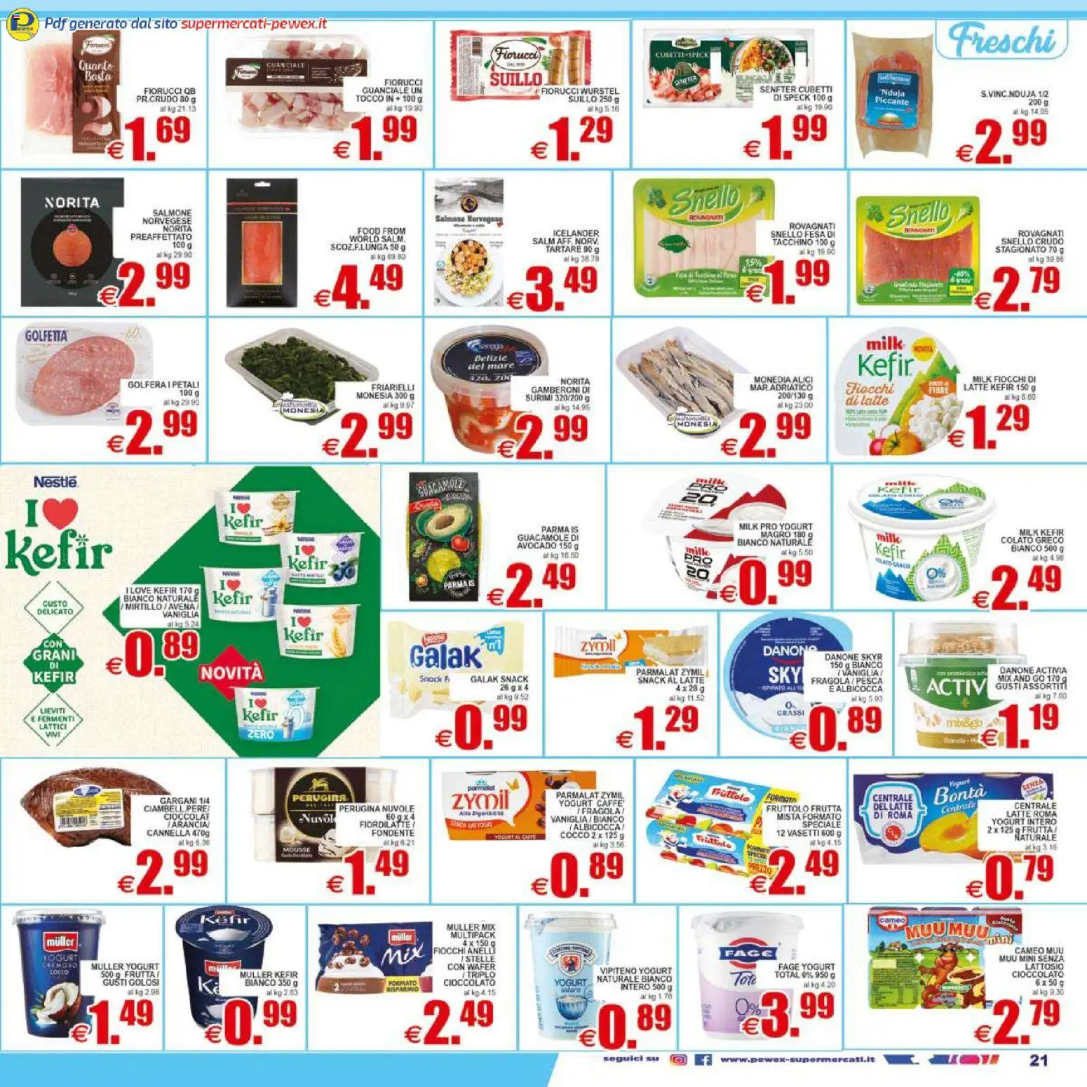 Volantino Pewex del 17.04.2026 | Pagina: 21 | Prodotti: Avocado, Frutta, Cocco, Alici