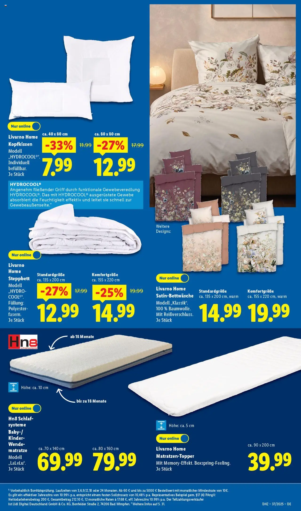 Lidl Prospekt Hilders 	 - gültig ab dem 08.09.2025 | Seite: 3 | Produkte: Matratze, Bad, Kopfkissen