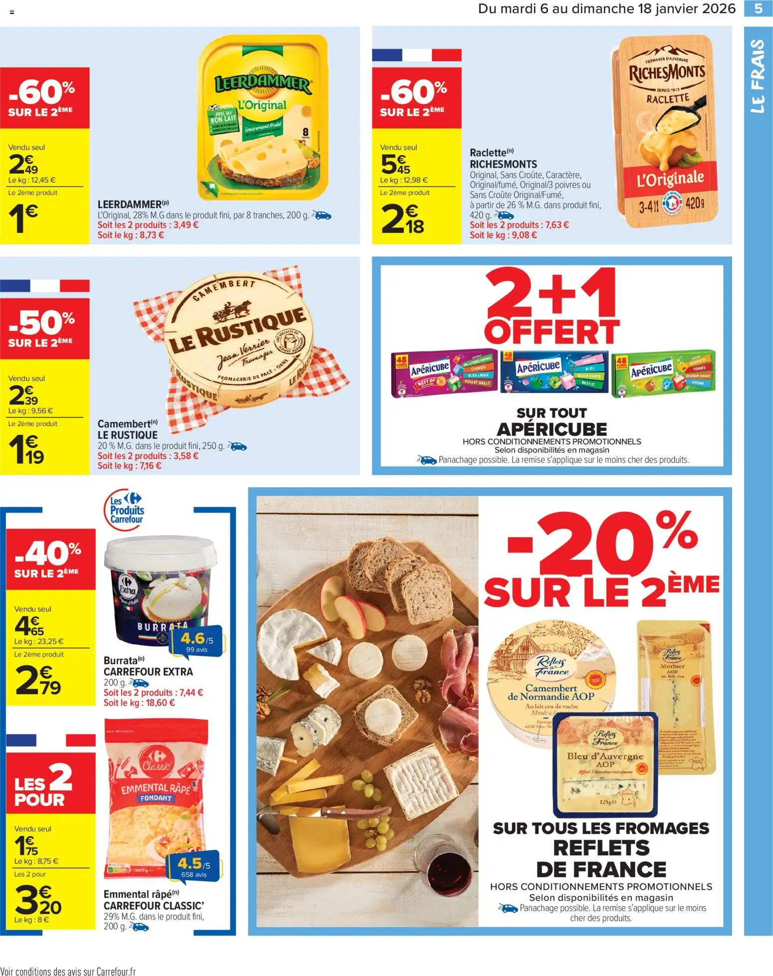 {H1} | Page: 7 | Produits: Olive, Raclette, Burrata, Noix