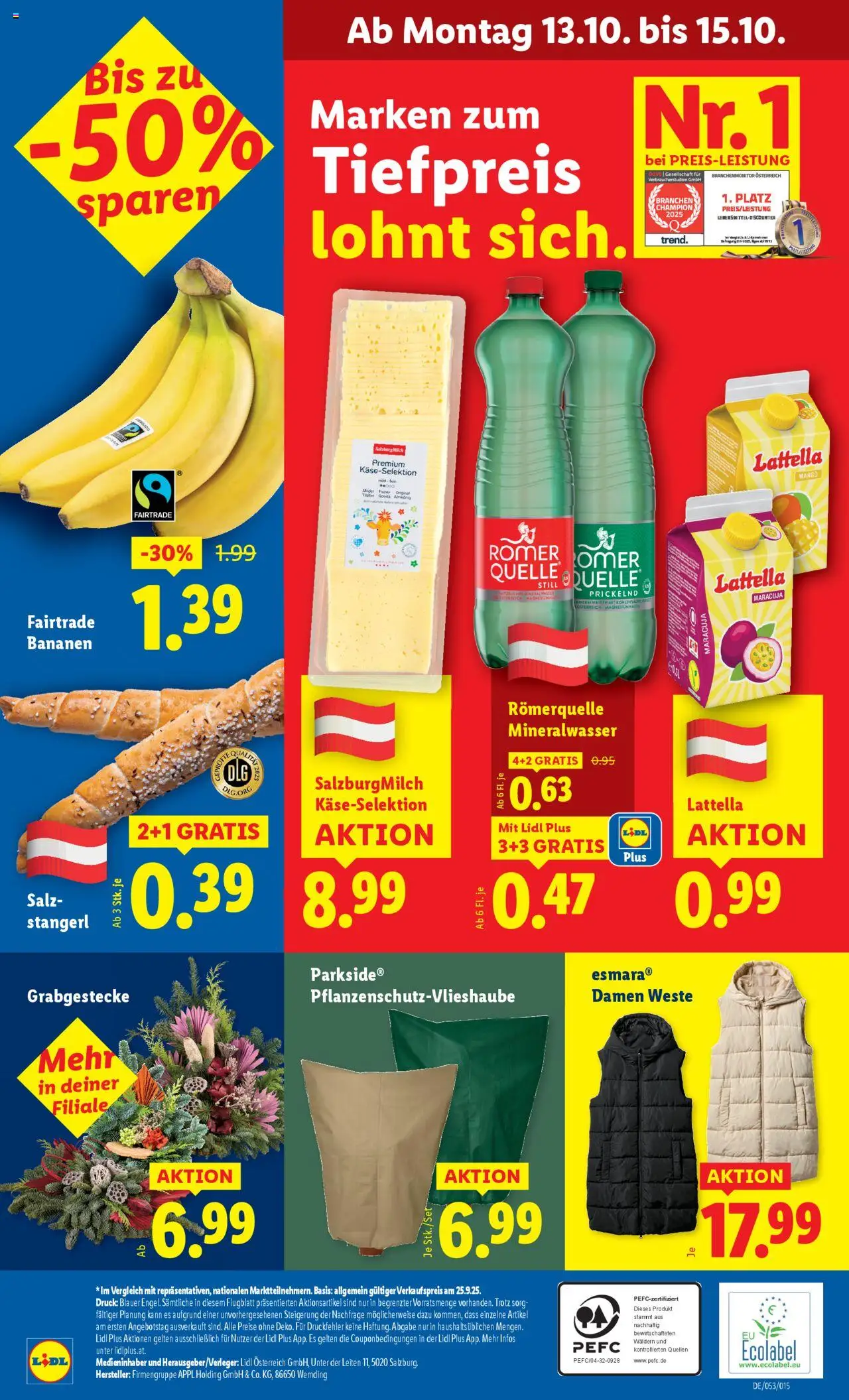 Lidl - Altenmarkt im Pongau, St. Johann im Pongau, Zell am See gültig ab 09.10.2025 | Seite: 46 | Produkte: Weste, Salz, Mango, Bananen