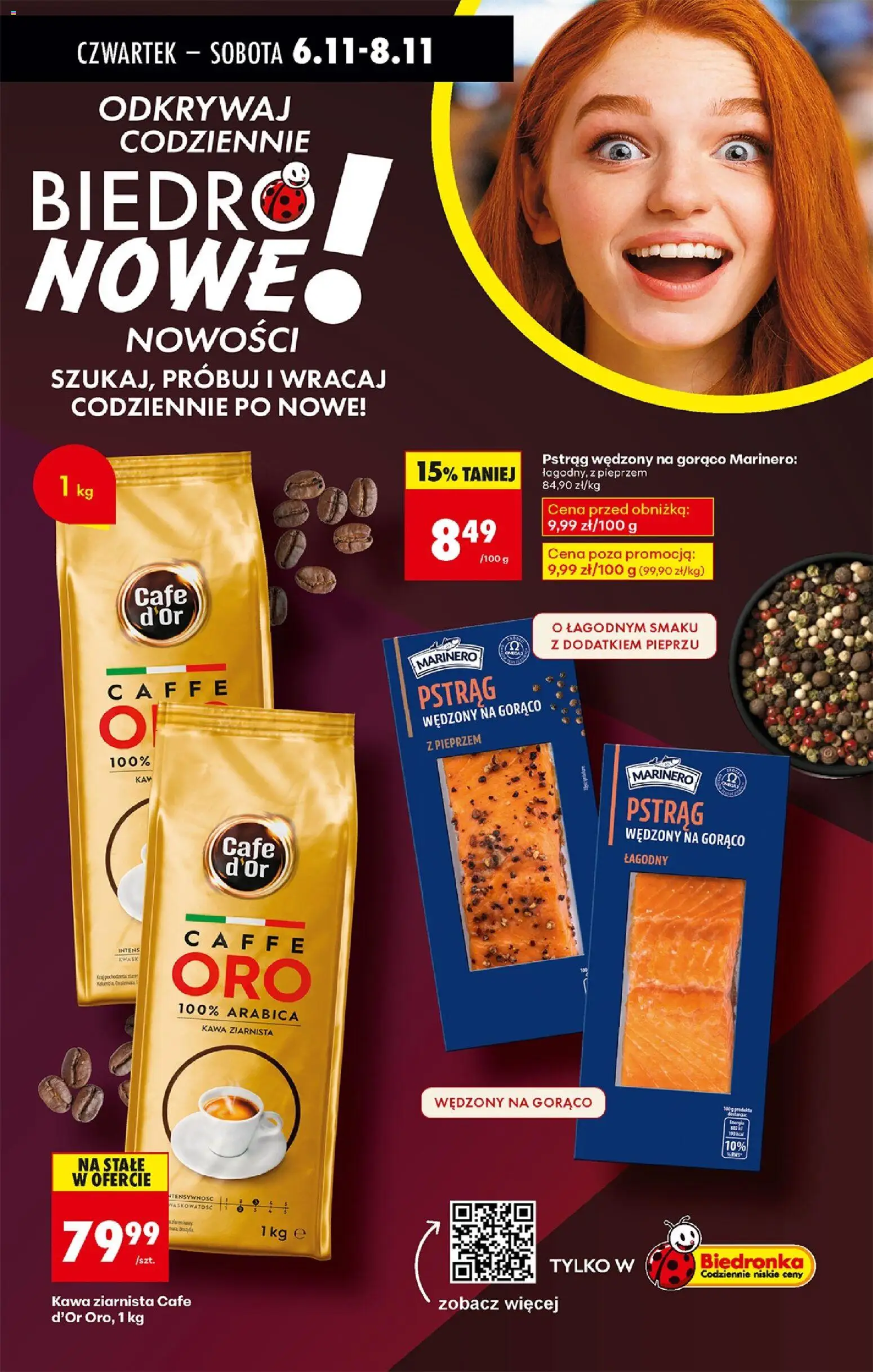 Biedronka gazetka - Oferta w tym tygodniu od 06.11.2025 | Strona: 37 | Produkty: Kawa ziarnista, Pstrąg, Pstrąg wędzony, Kawa