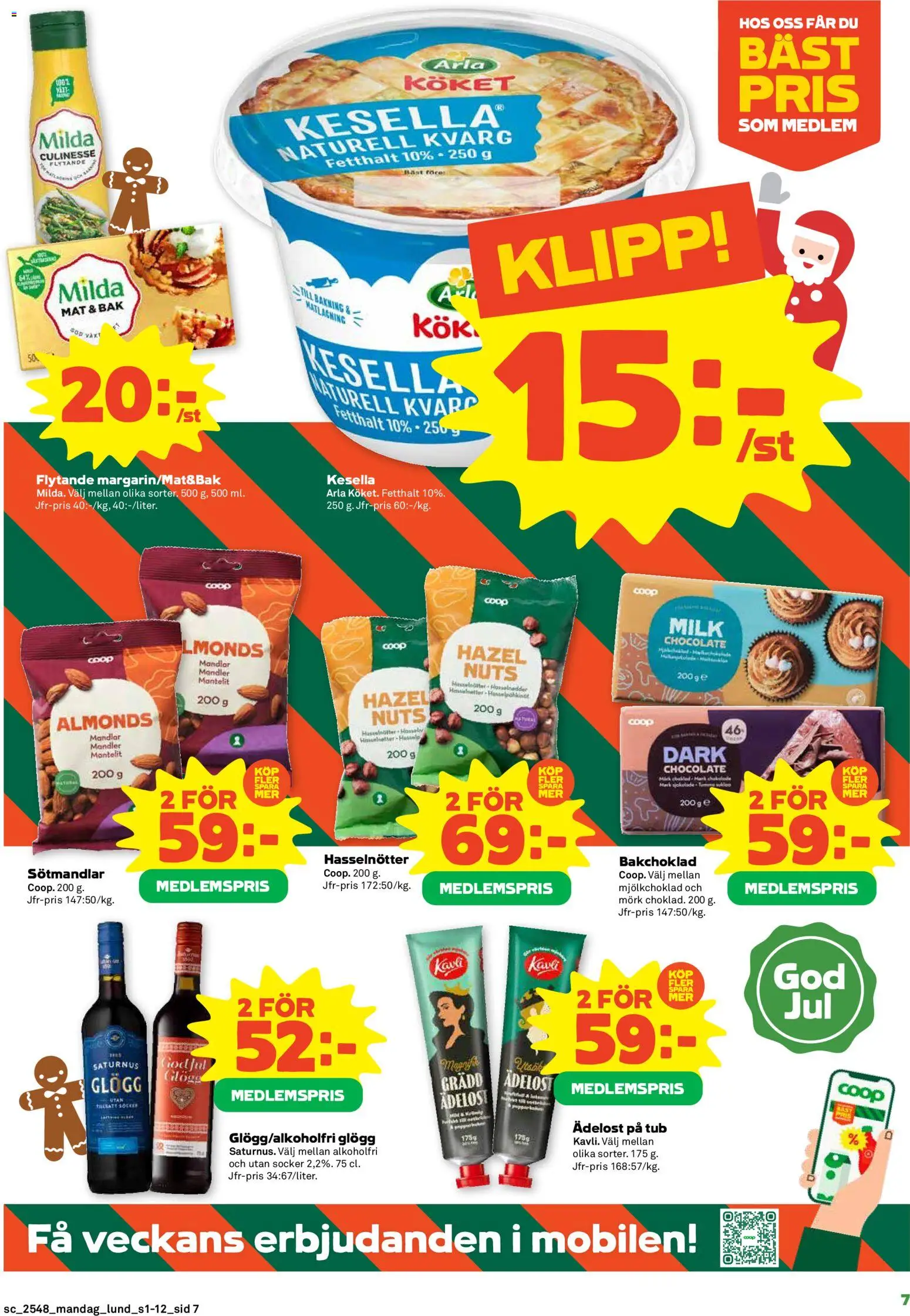 Stora Coop reklamblad aktuell från 24.11.2025 | Sida: 7 | Produkter: Kvarg