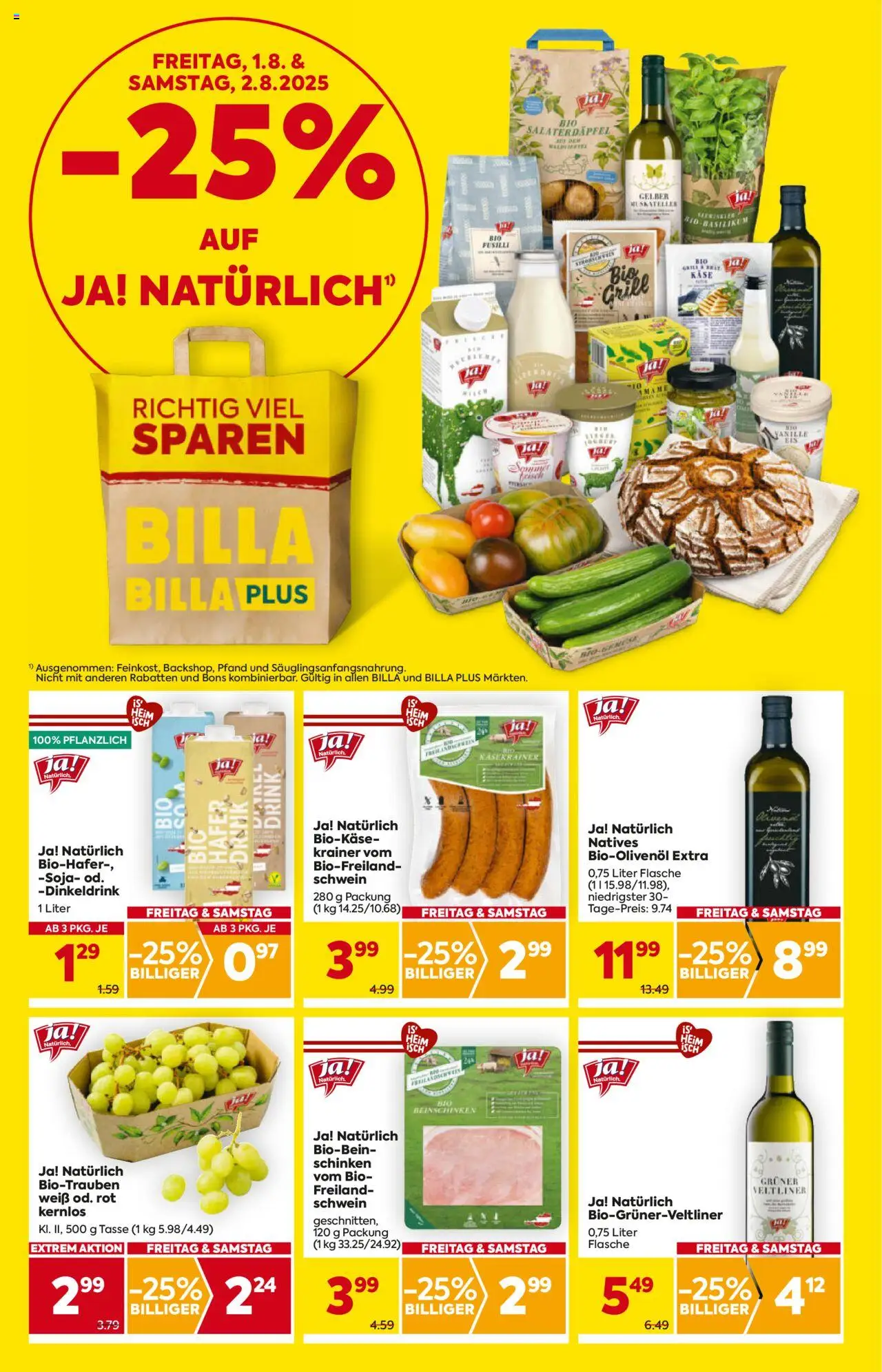 Billa AT akciós ujság - amely érvényes a következő dátumtól: 31.07.2025 | Oldal: 2 | Termékek: Grill