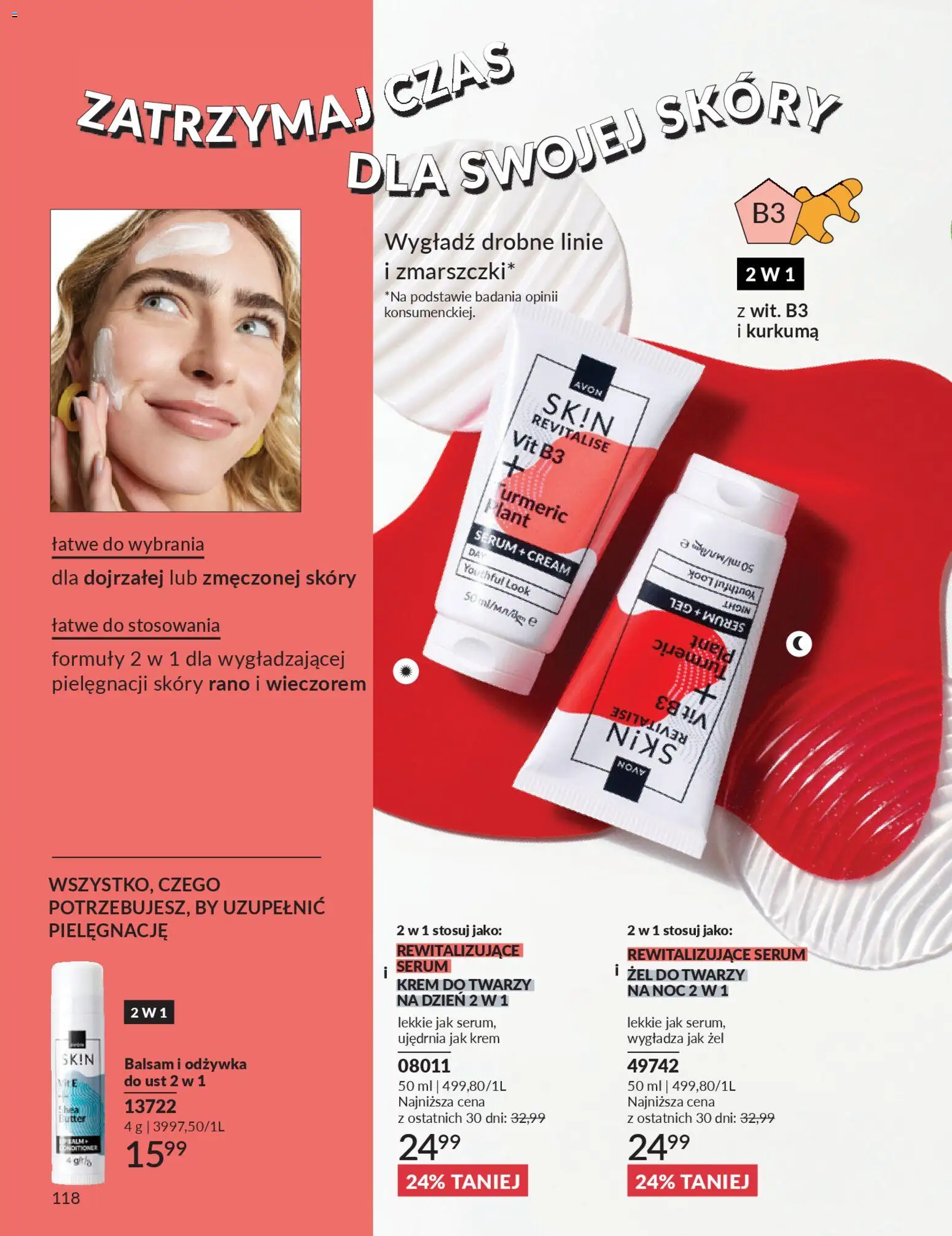 Avon Katalog 3 2026 od 01.03.2026 | Strona: 118 | Produkty: Kurkuma, Odżywka, Krem, Krem do twarzy