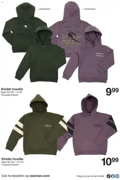 Zeeman folder - Voorbeeld van een folder van Zeeman, geldig van 11.10.2025 | Pagina: 10 | Producten: Kinder, Hoodie