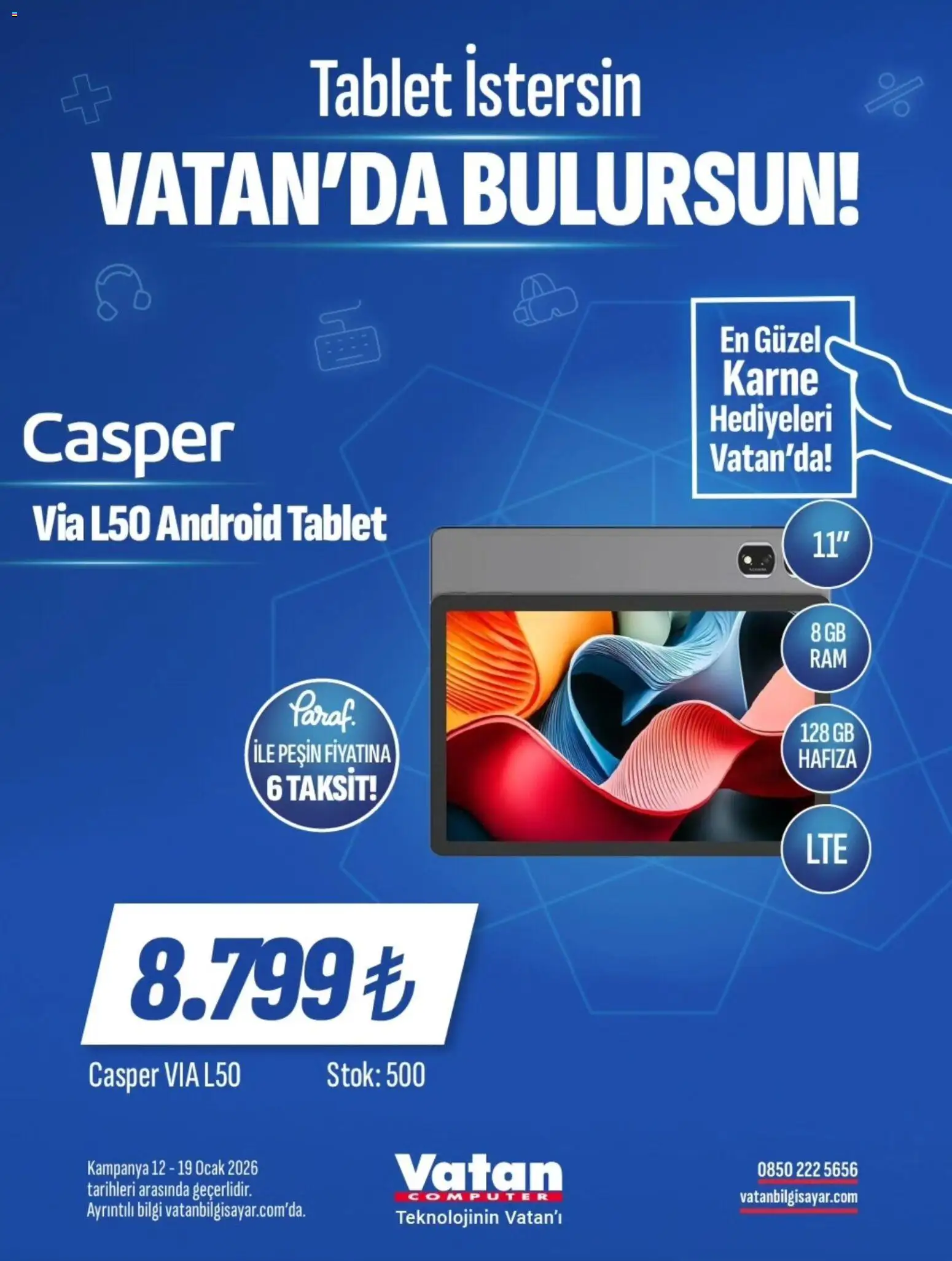 Vatan Bilgisayar İndirim - 12.01.2026 tarihinden itibaren geçerlidir | Sayfa: 9 | Ürünler: Tablet, Ocak