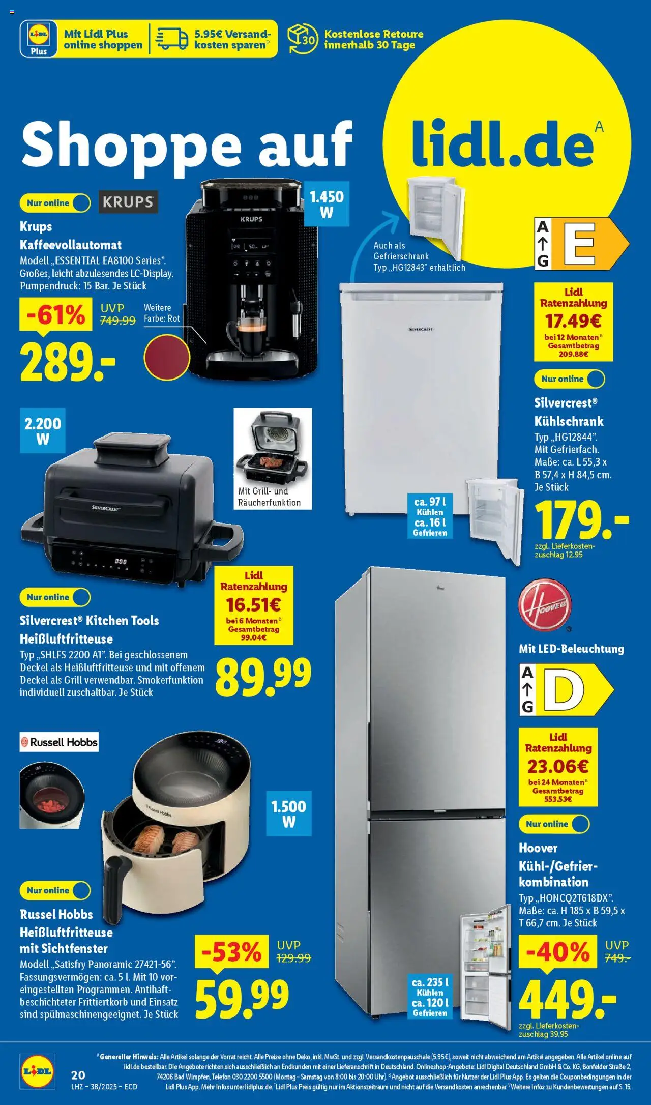 Lidl Prospekt 	 – gültig ab 15.09.2025 | Seite: 32 | Produkte: Krups, Grill, Bad, Kühlschrank