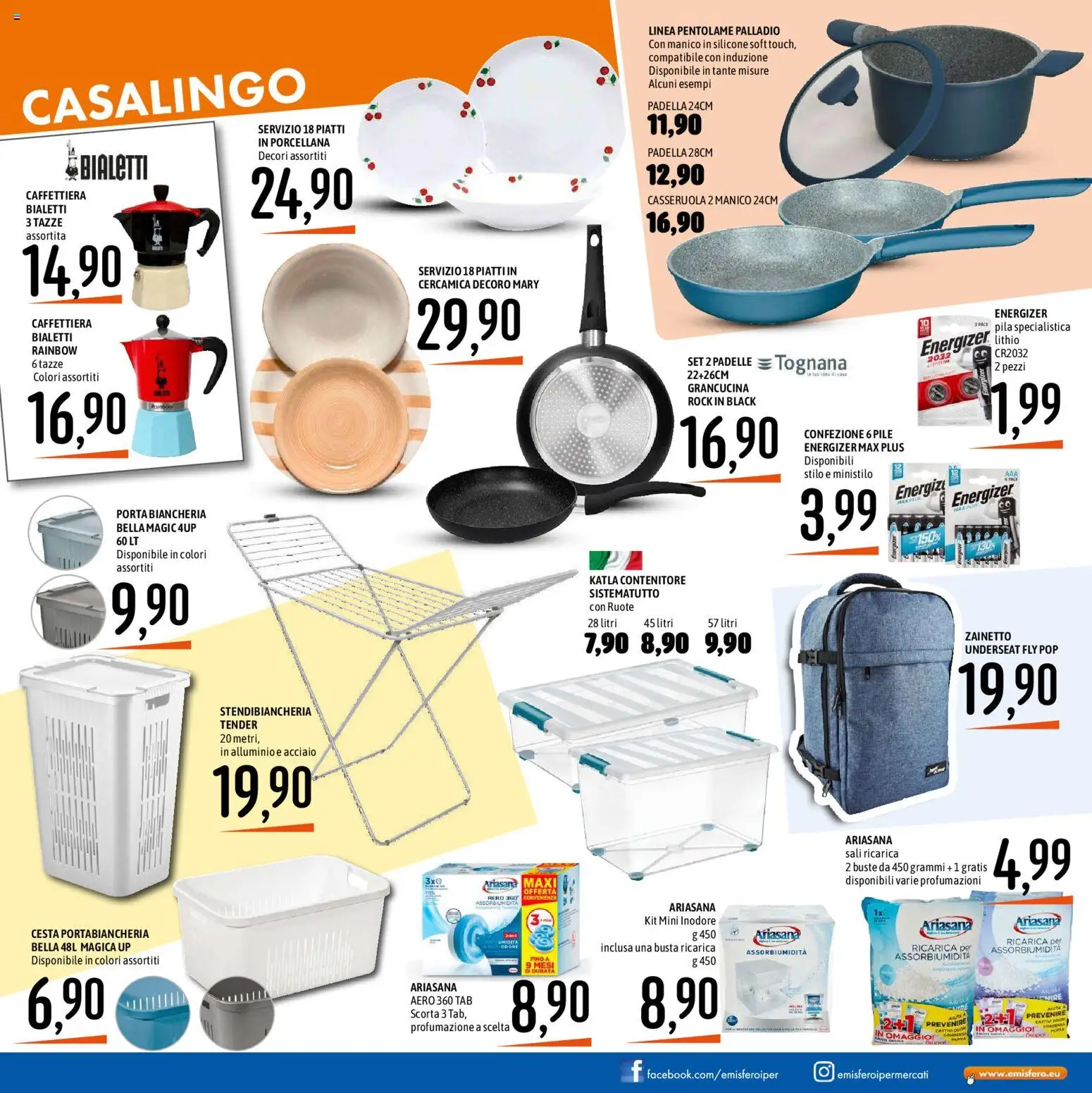Volantino Emisfero del 26.02.2026 | Pagina: 31 | Prodotti: Stendibiancheria, Contenitore, Padella, Alluminio