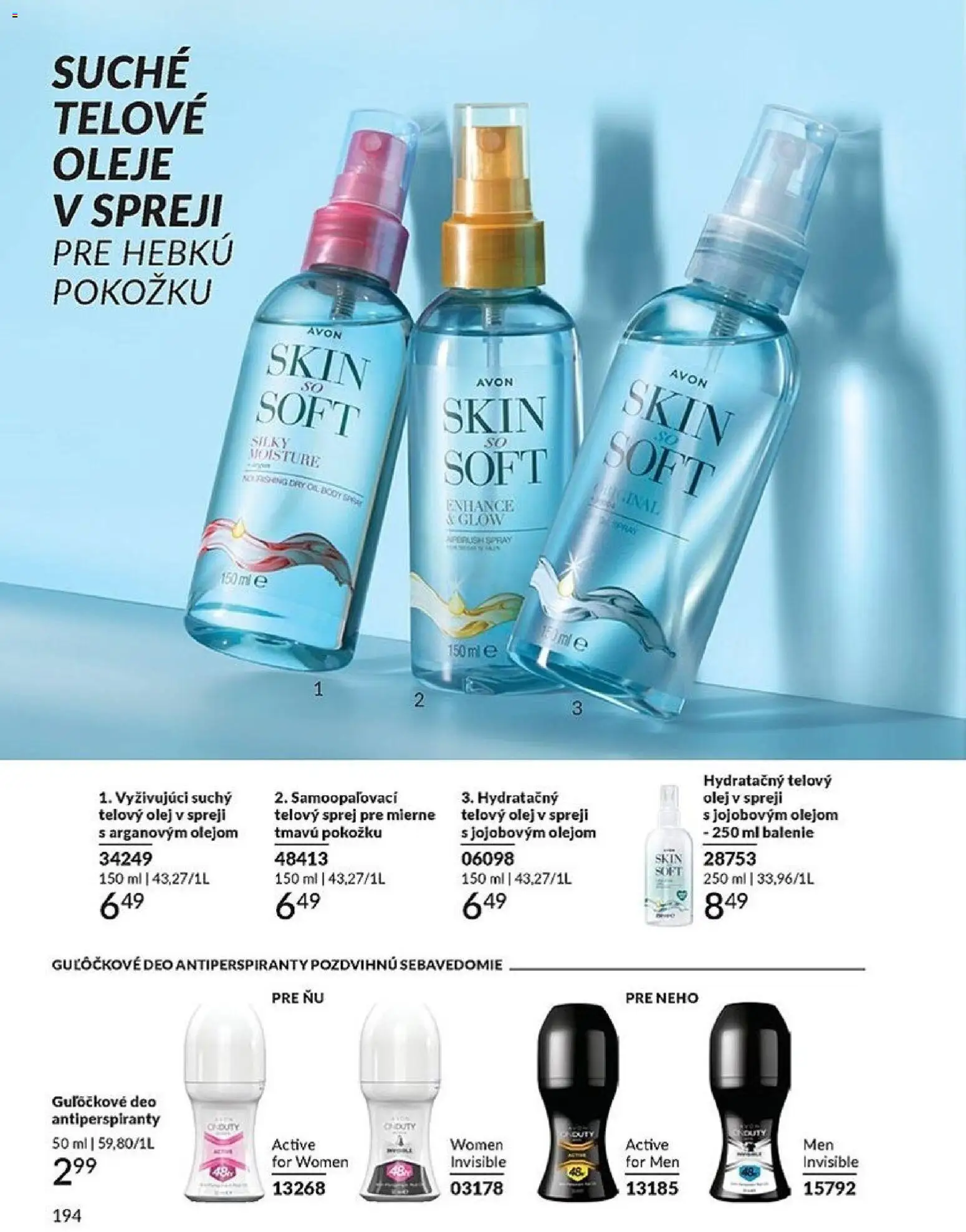 Nové Avon akcie – leták je platný od 01.11.2025 | Strana: 194 | Produkty: Olej