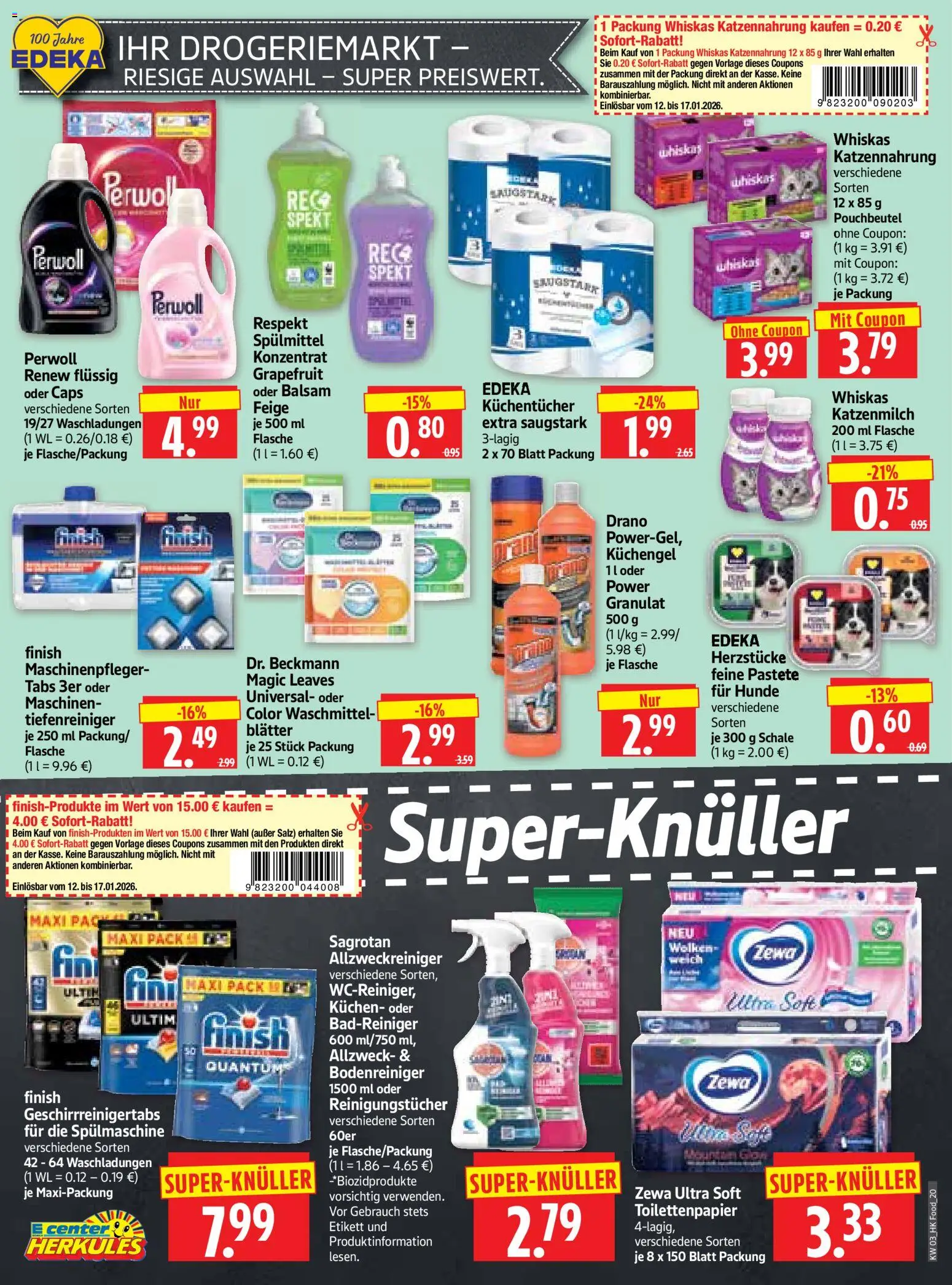 HERKULES Prospekt 	 – gültig ab 12.01.2026 | Seite: 20 | Produkte: Finish, Grapefruit, Waschmittel, Salz