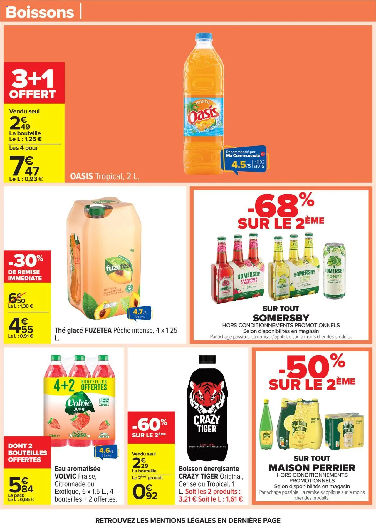  | Page: 39 | Produits: Volvic, Framboise, Boisson énergisante, Thé glacé