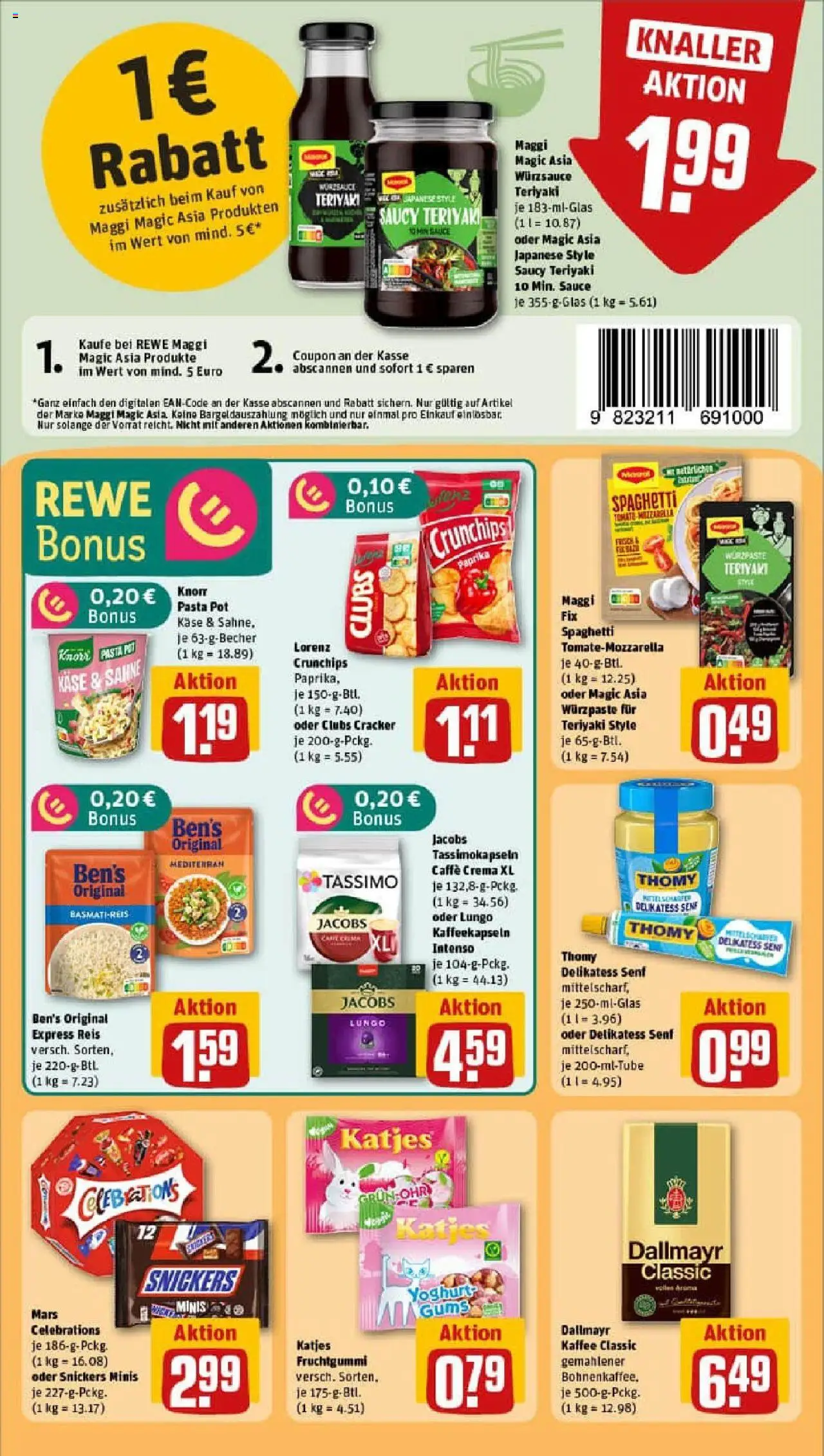 Rewe prospekt Bonn / Kessenich	 - gültig ab dem 14.07.2025 | Seite: 18 | Produkte: Katjes, Celebrations, Pasta, Sahne