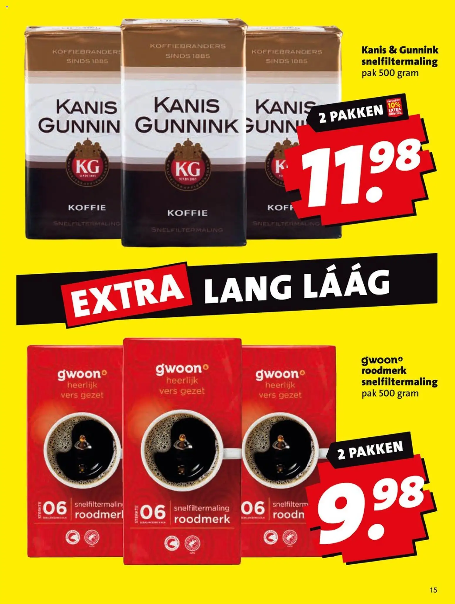 {H1} | Pagina: 15 | Producten: Koffie