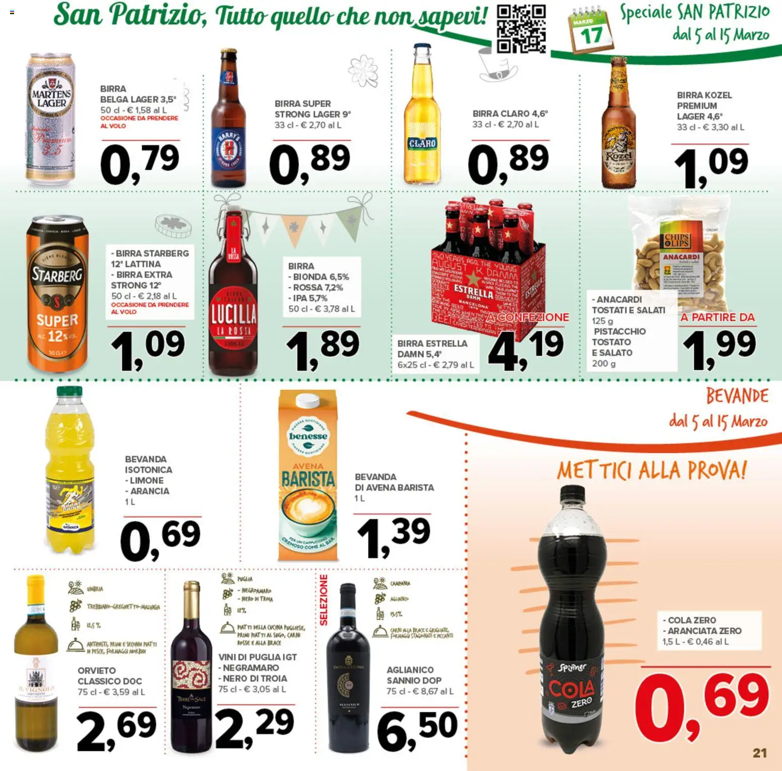 Volantino Todis del 05.03.2026 | Pagina: 21 | Prodotti: Birra, Limone, The, Arancia