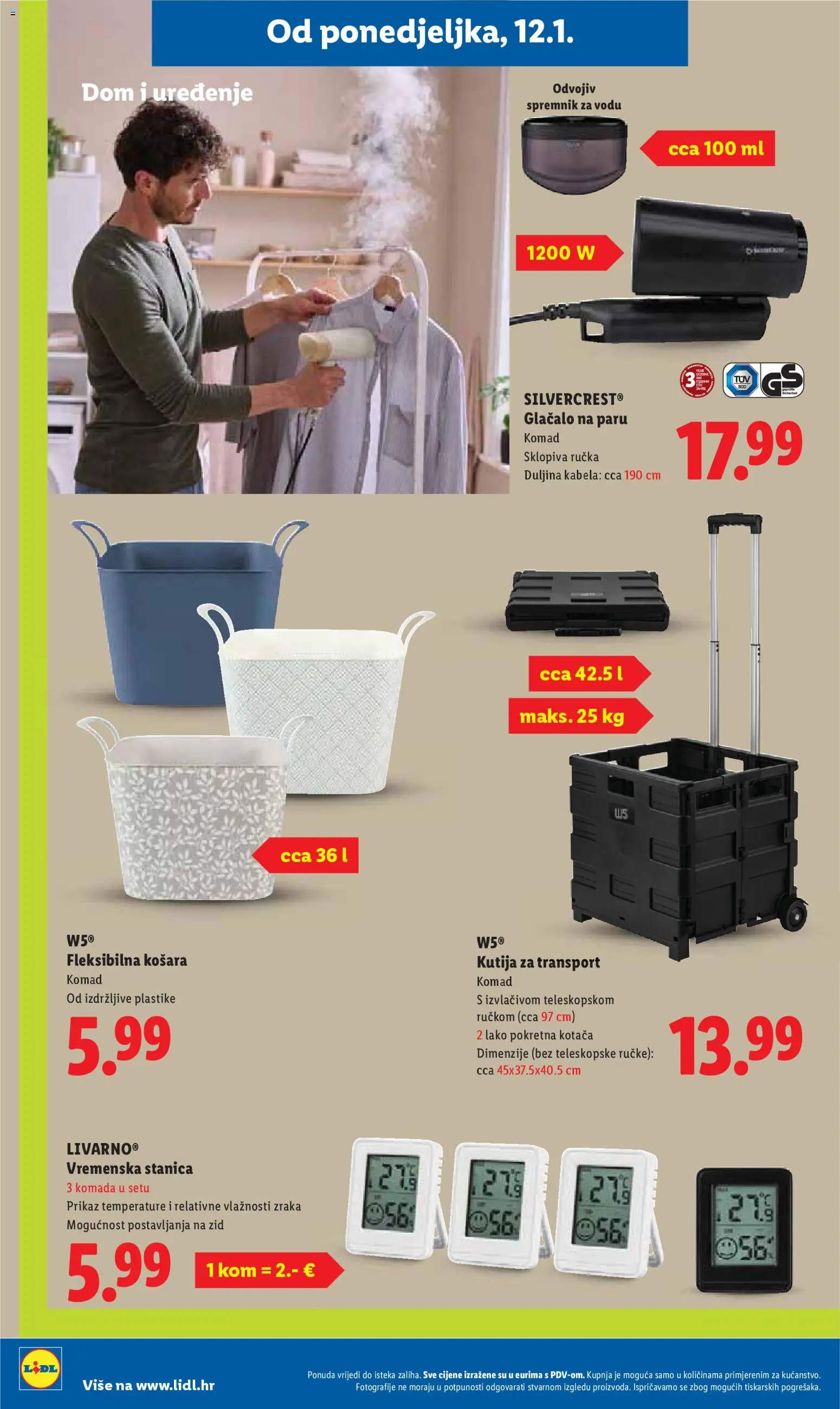 Lidl katalog | vrijedi od 12.01.2026 | Stranica: 18 | Proizvodi: Kutija, Košara
