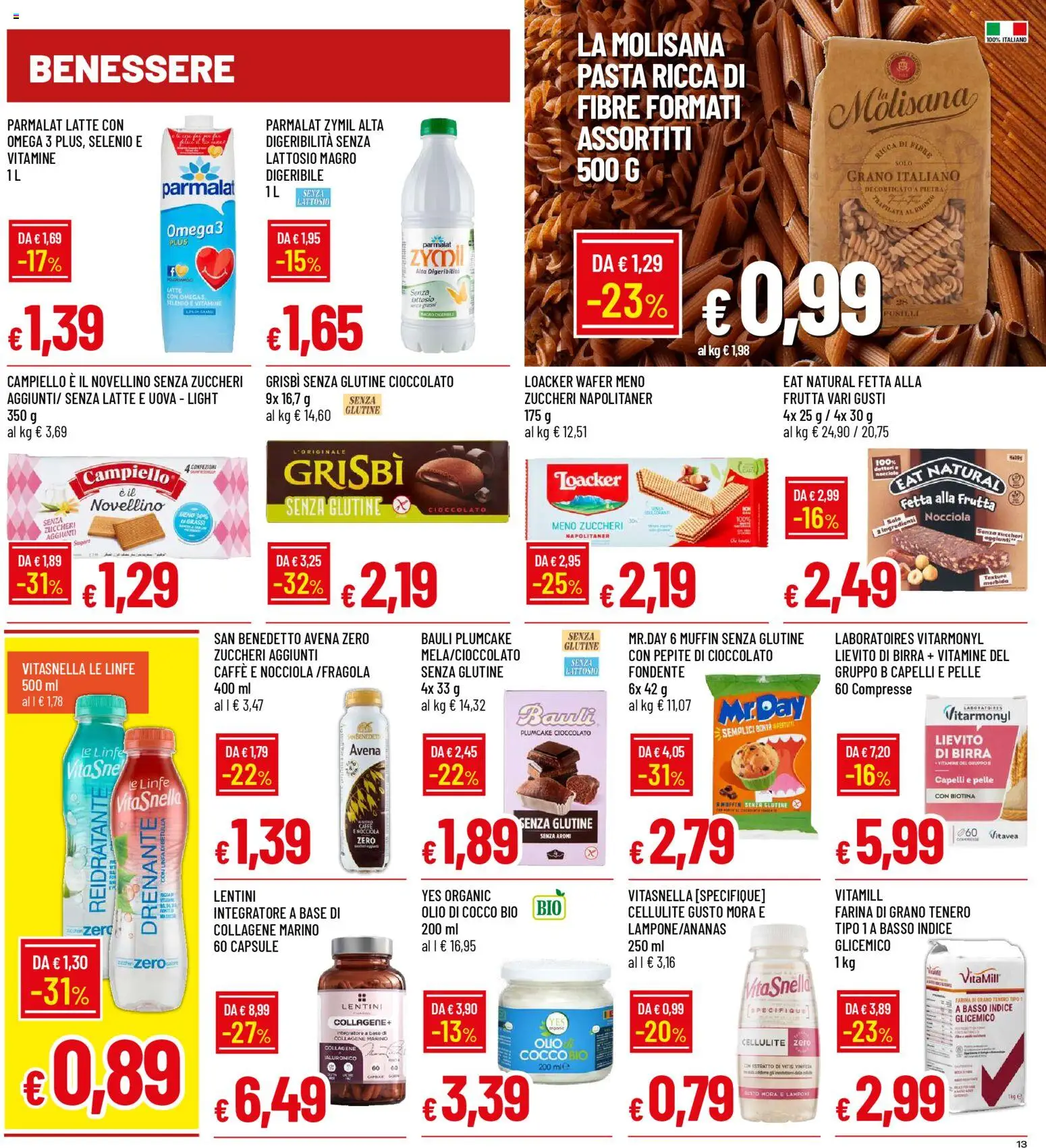 Volantino Famila del 08.01.2026 | Pagina: 13 | Prodotti: Uova, Olio, Muffin, Plumcake