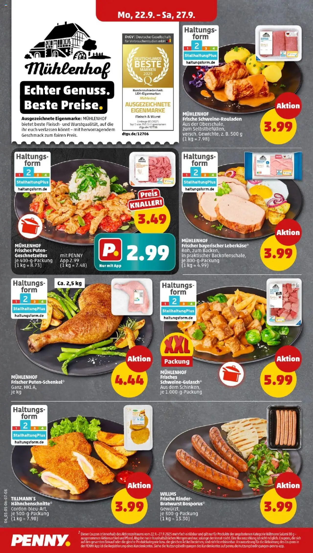 Penny - Saarland  – gültig ab 22.09.2025 | Seite: 8 | Produkte: Top, Wurst, Salami, Fleisch