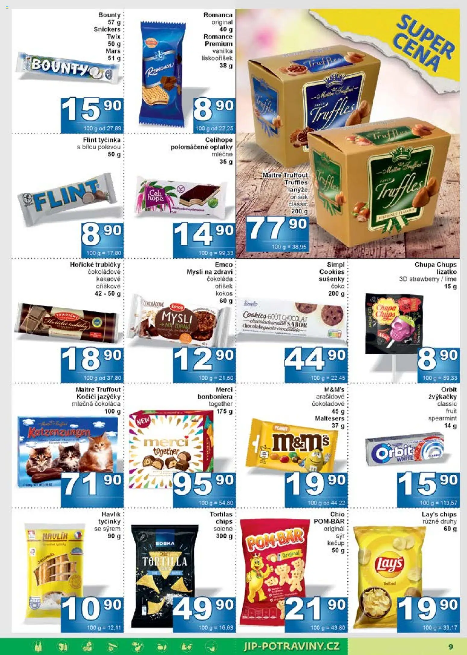 Jip leták od 19.11.2025 | Strana: 9 | Produkty: Merci, Truffles, Lay's, Mysli