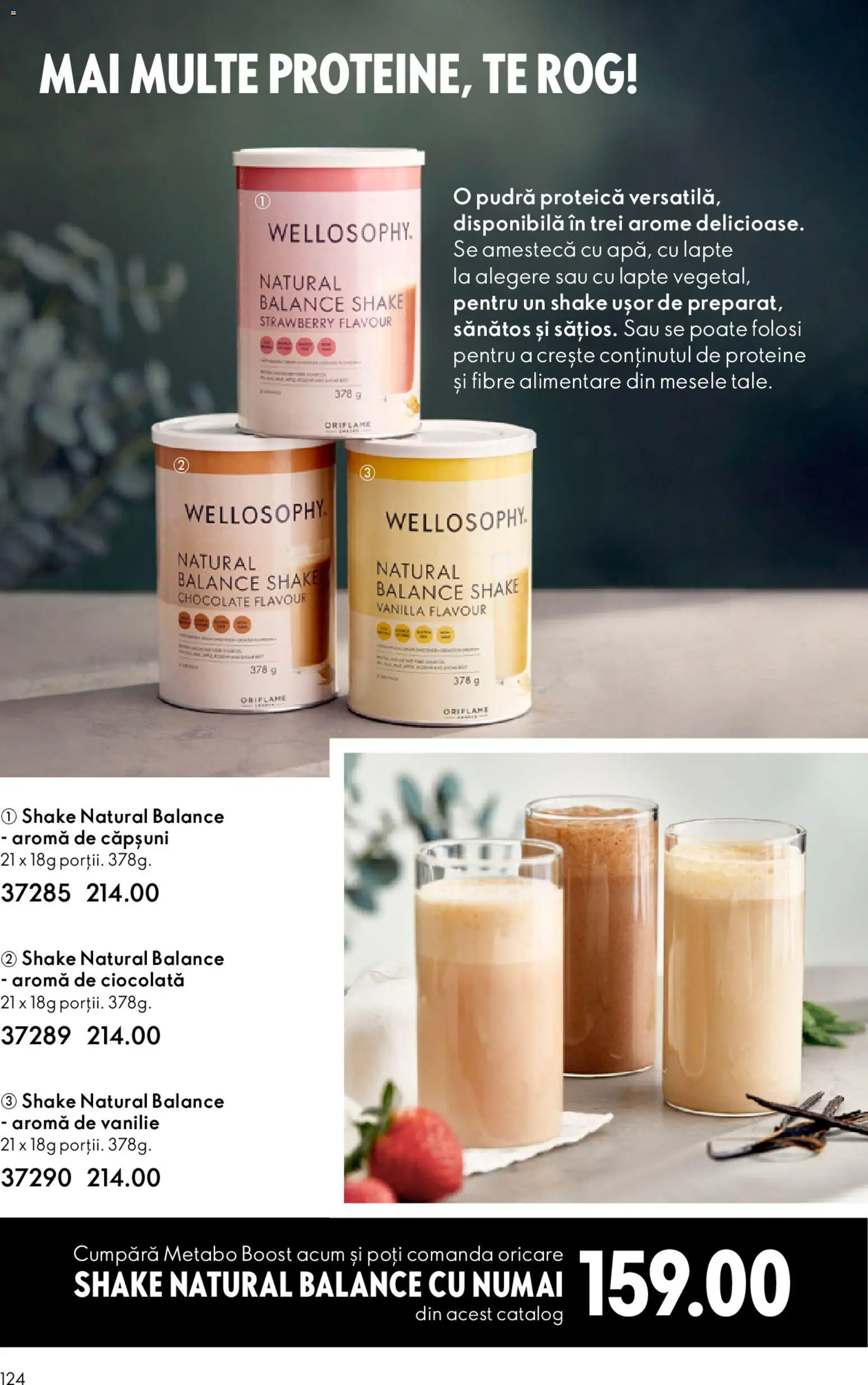 Noul catalog Oriflame – valabil de la 04.03.2026 | Pagină: 124 | Produse: Pudră, Lapte, Ciocolată, Shake