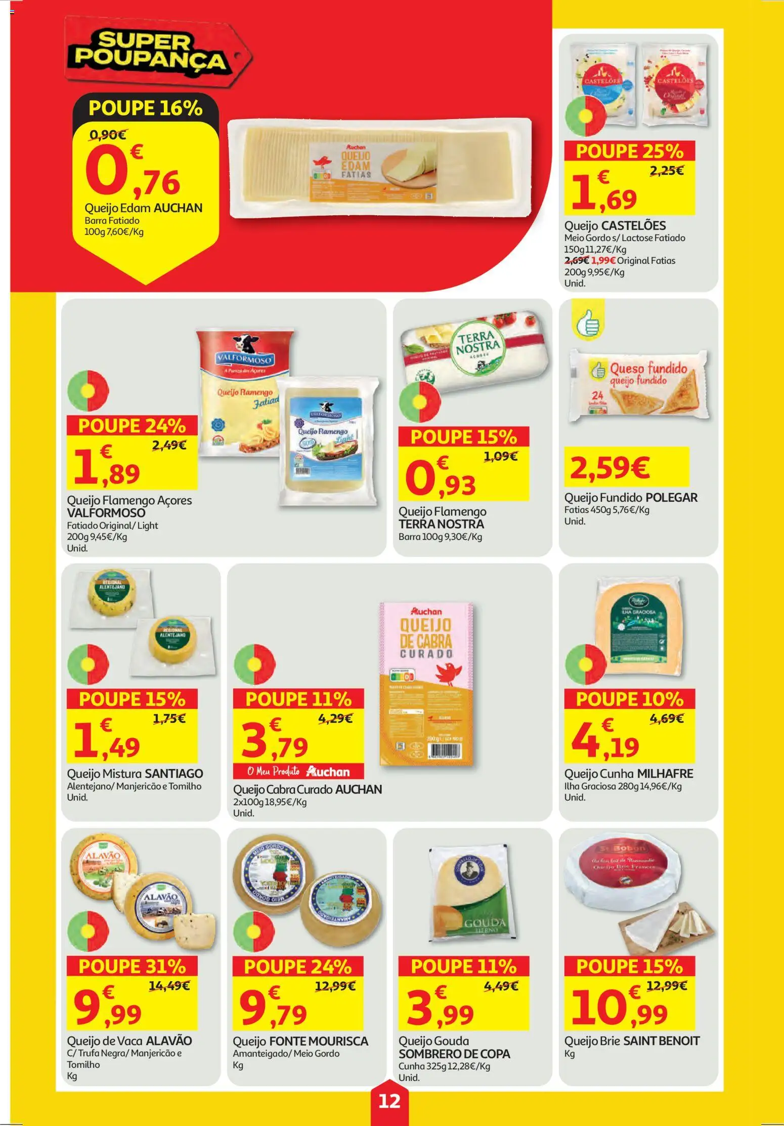 Auchan folheto │ válido de 19.03.2026 | Página: 12 | Produtos: Queijo