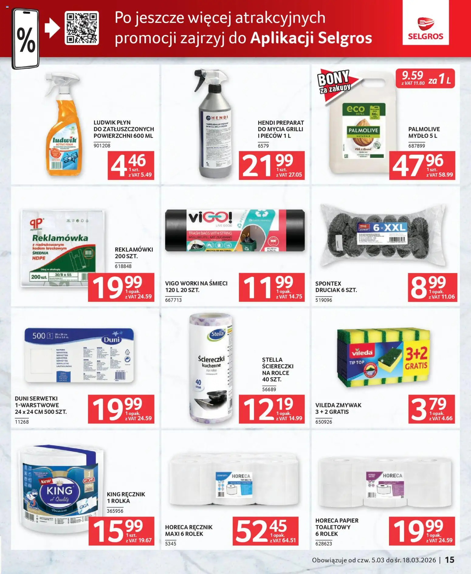 Selgros cash&carry gazetka - Oferta dla gastronomii od 05.03.2026 | Strona: 15