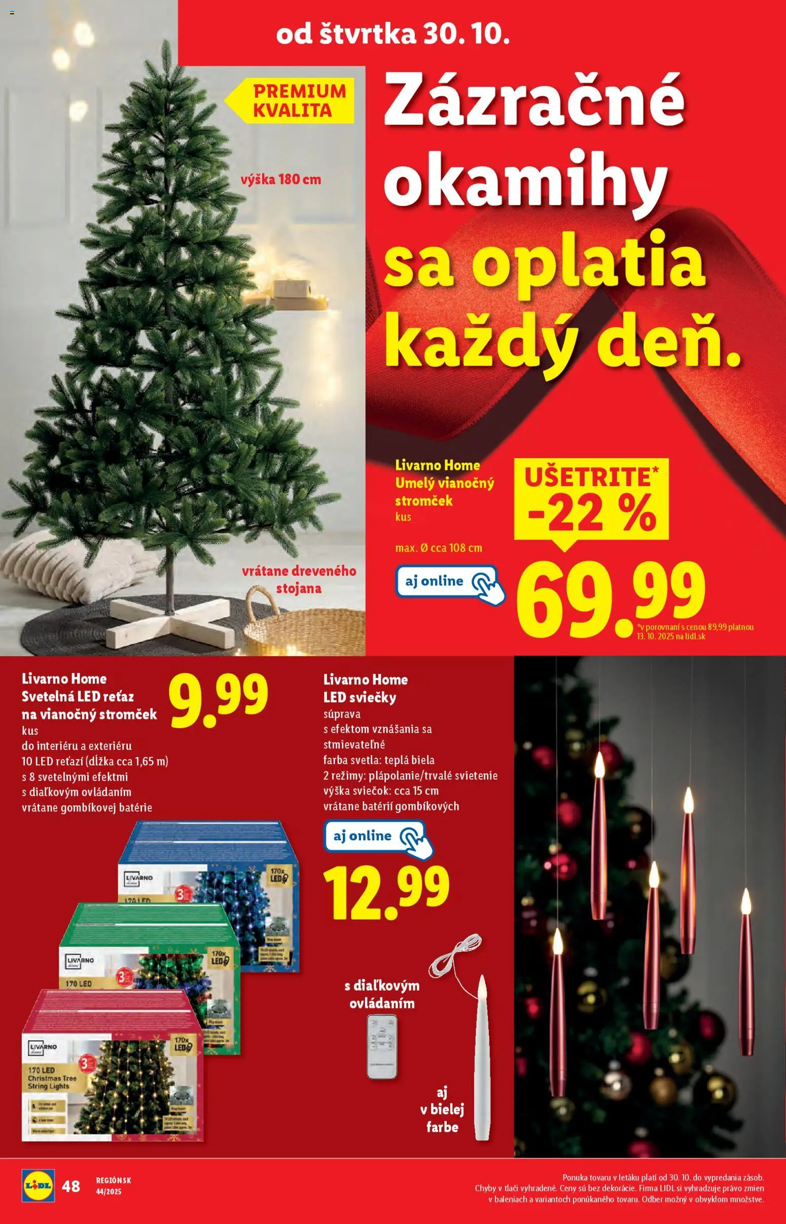 Nové Lidl akcie – leták je platný od 27.10.2025 | Strana: 84 | Produkty: Led, Vianočný stromček, Sviečky, Svetlá