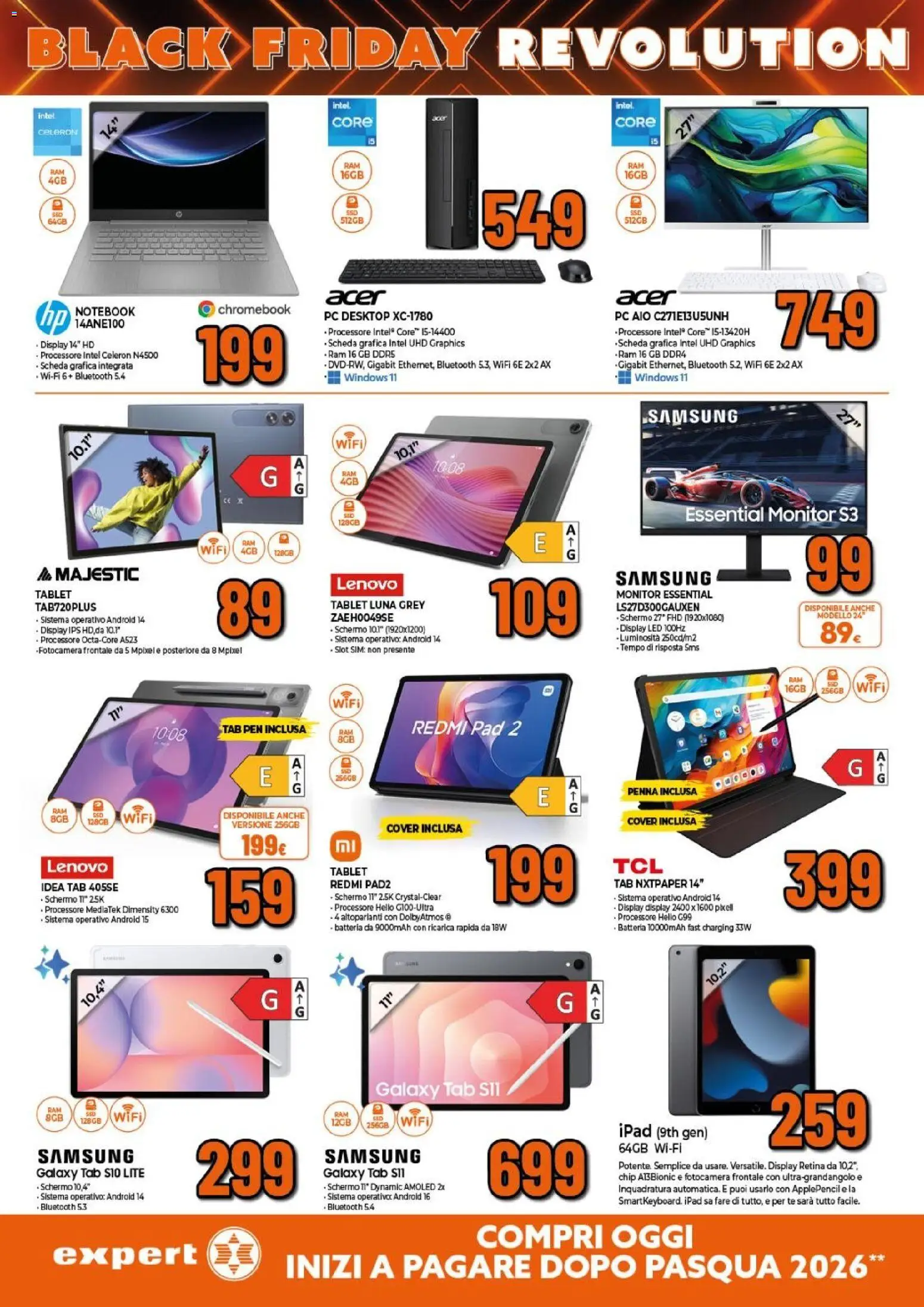 Volantino Expert del 17.11.2025 | Pagina: 6 | Prodotti: Notebook, PC, Ipad, Samsung