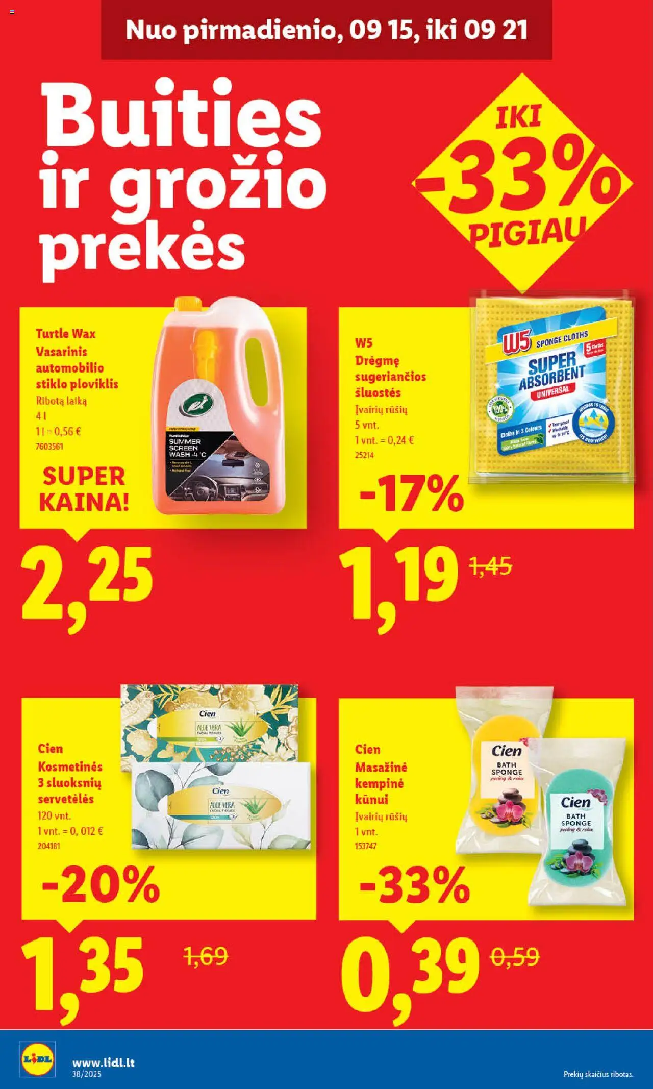 LIDL akcijos nuo 15.09.2025 | Puslapis: 38 | Prekių: Ploviklis
