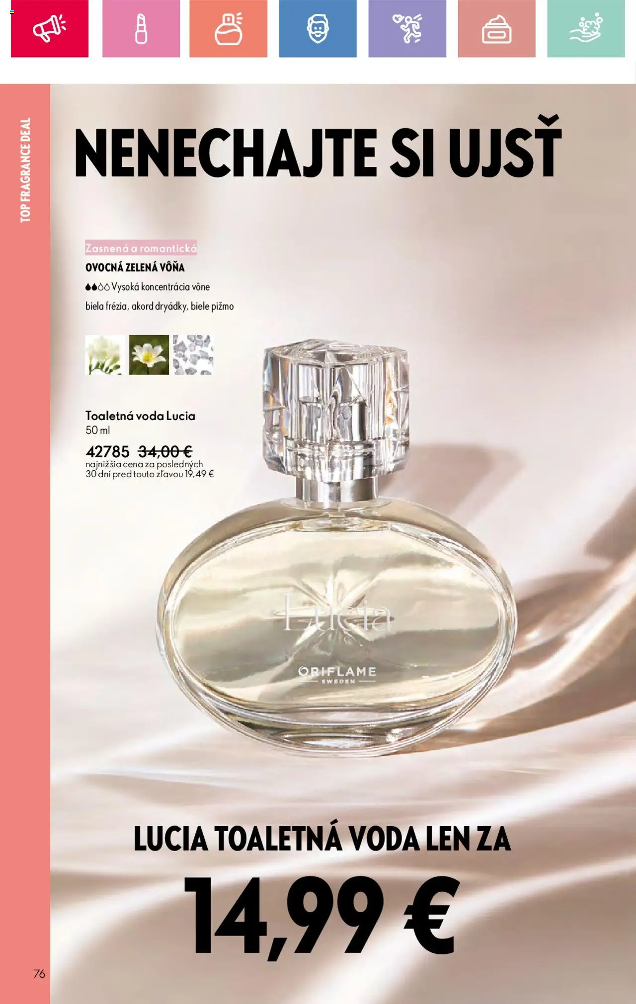 Katalóg Oriflame 10 2025 │ platný od 06.07.2025 | Strana: 76 | Produkty: Toaletná voda, Voda