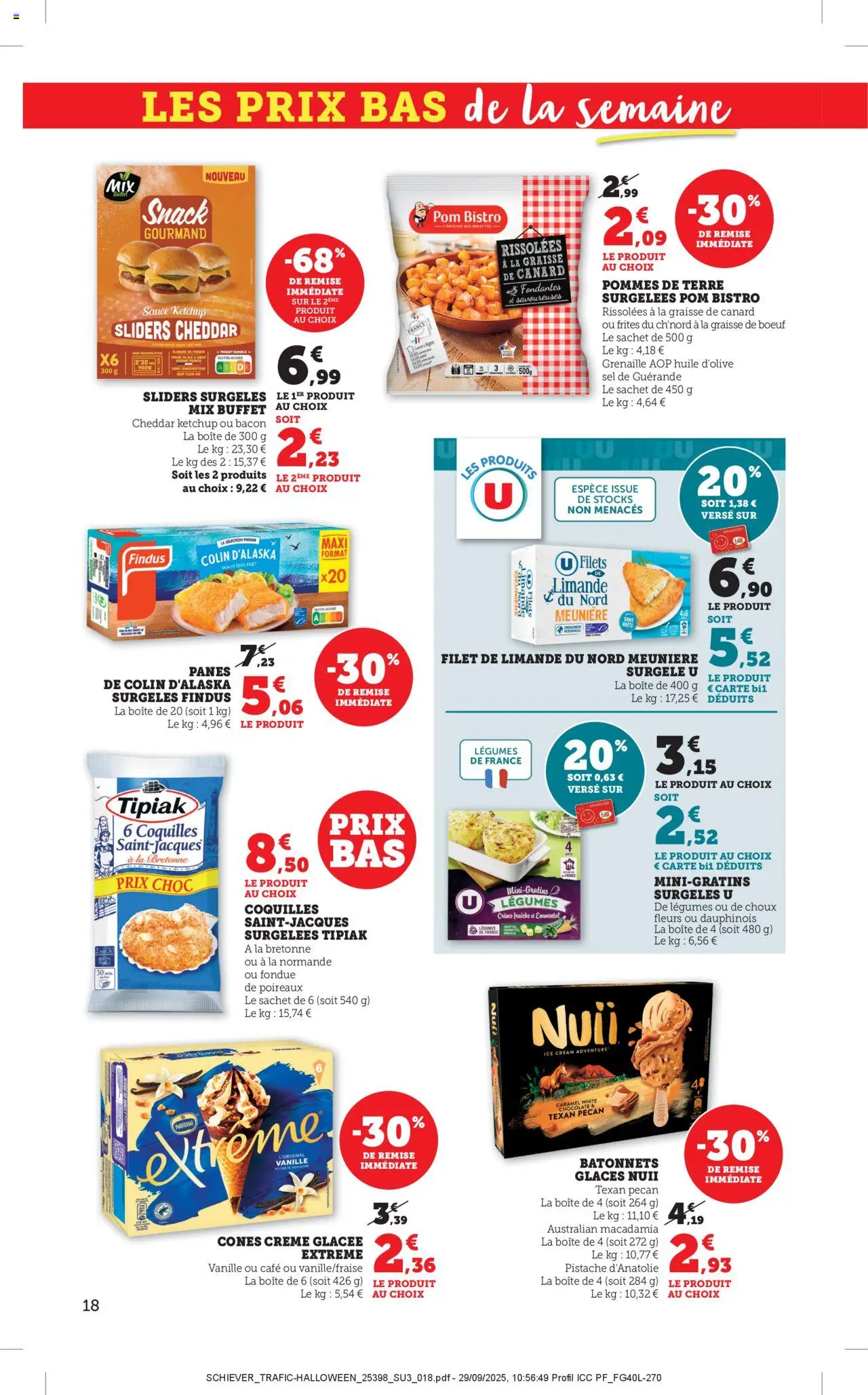 {H1} | Page: 18 | Produits: Frites, Poireaux, Sel, Cheddar