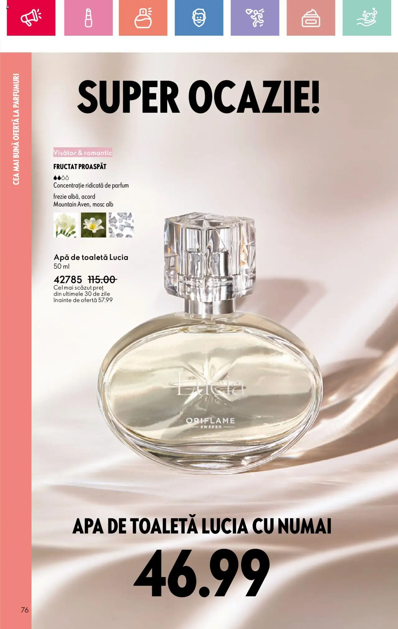 Oriflame catalog 10 2025 – valabil de la 06.07.2025 | Pagină: 76 | Produse: Toaletă, Parfum, Apă de toaletă, Apă