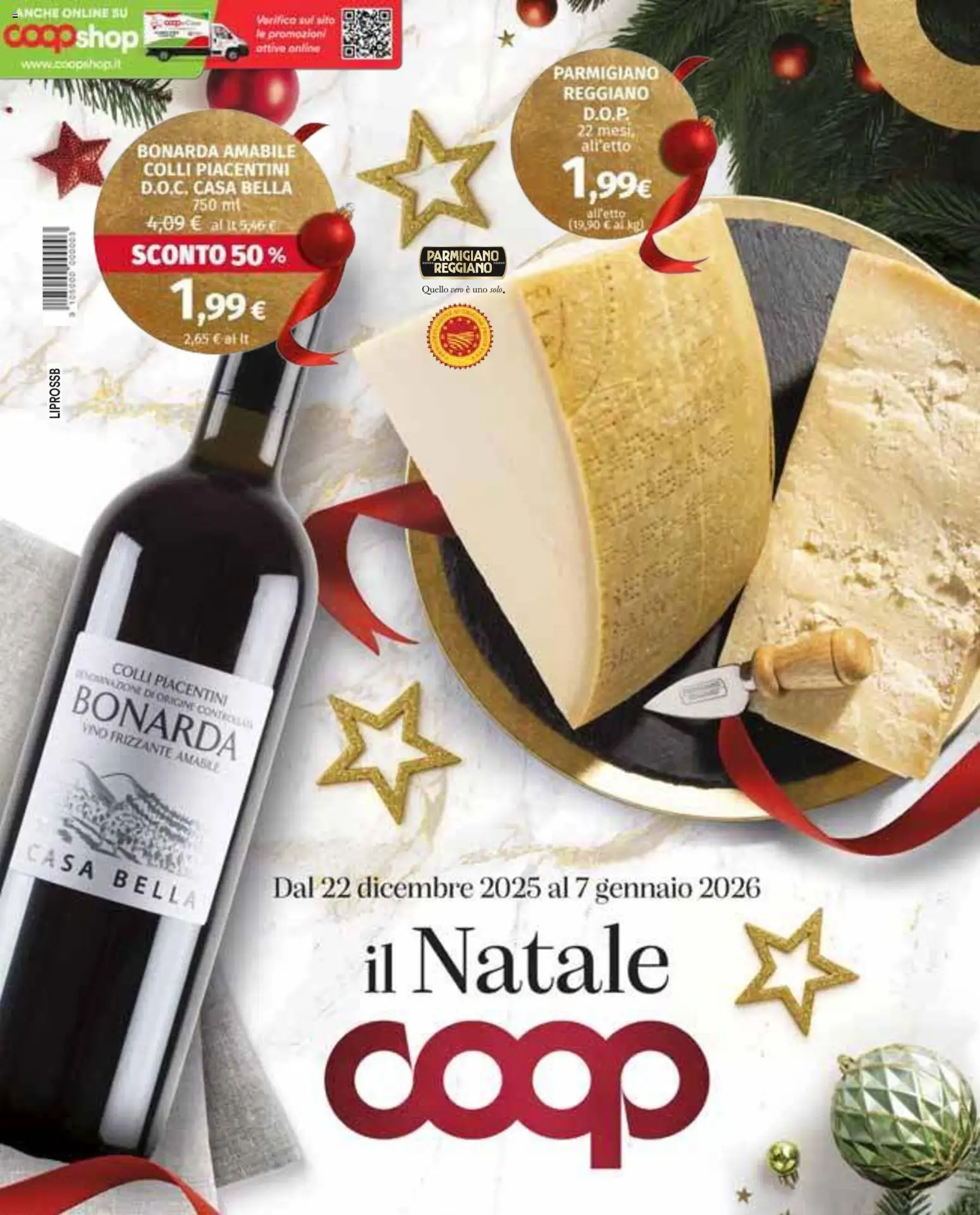 Volantino COOP del 22.12.2025 | Pagina: 1 | Prodotti: Vino, Parmigiano reggiano, Parmigiano