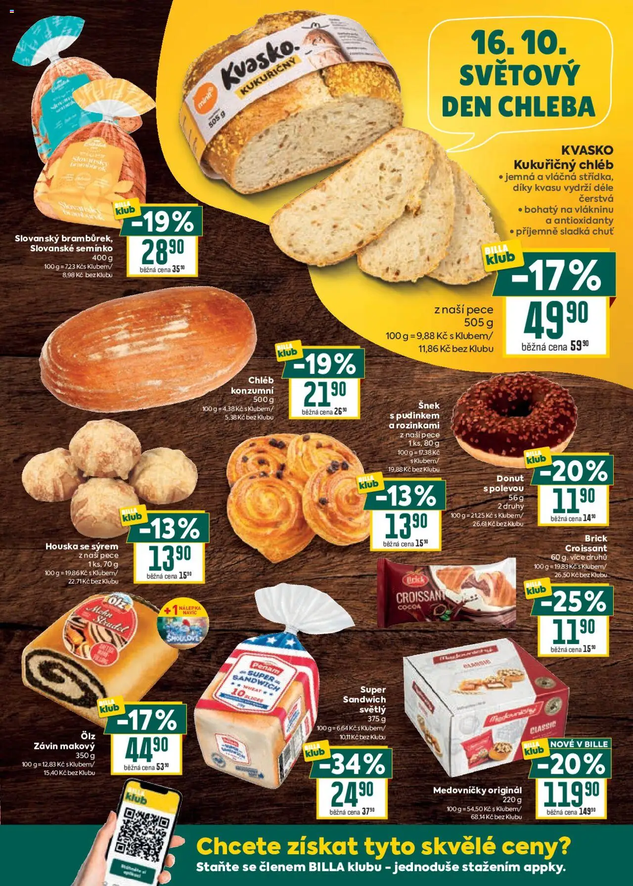 Billa Velký leták od 15.10.2025 | Strana: 7 | Produkty: Donut, Chleba, Chléb, Croissant