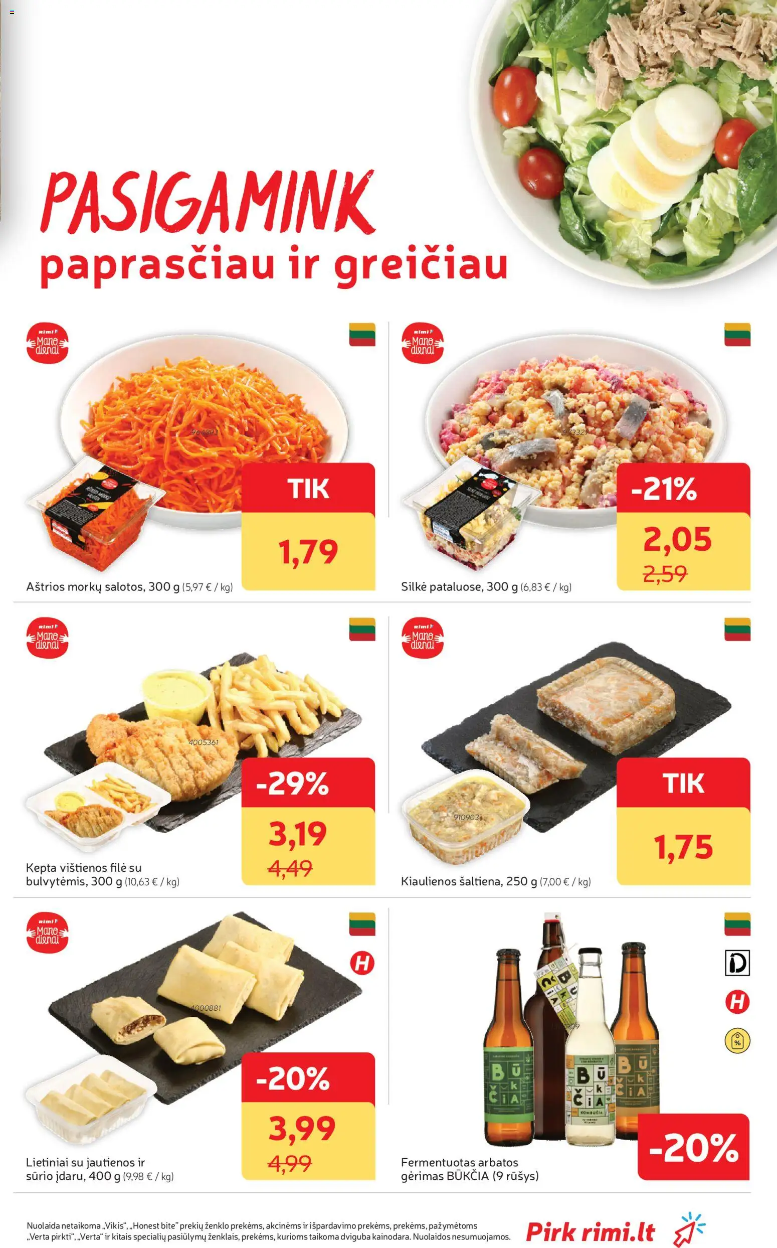 Rimi akcijos nuo 20.01.2026 | Puslapis: 9 | Prekių: Vištienos, Kiaulienos, Jautienos, Silkė